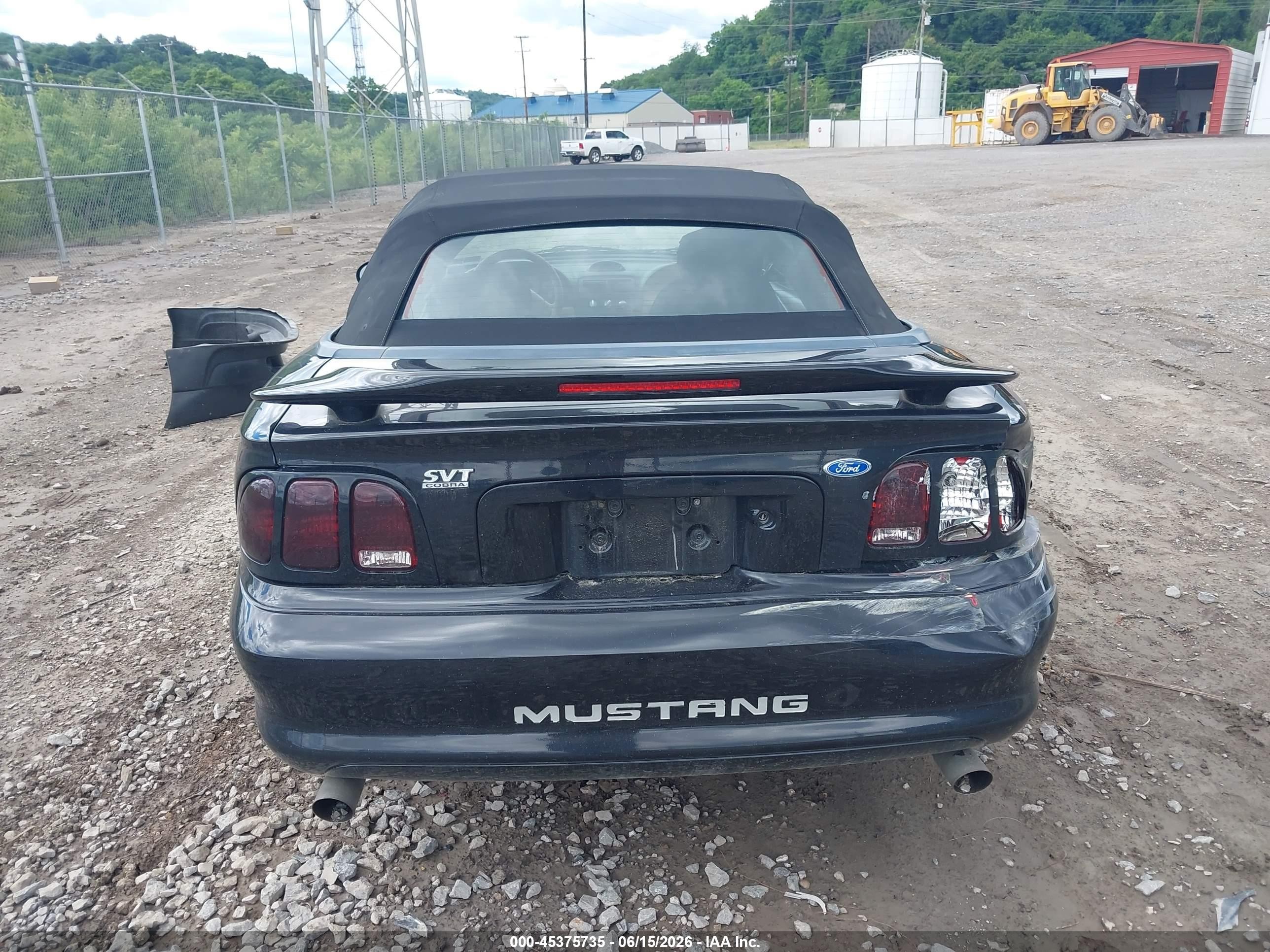 1995 Ford Mustang Cobra Svt Black vin: 1FALP45D0SF216383