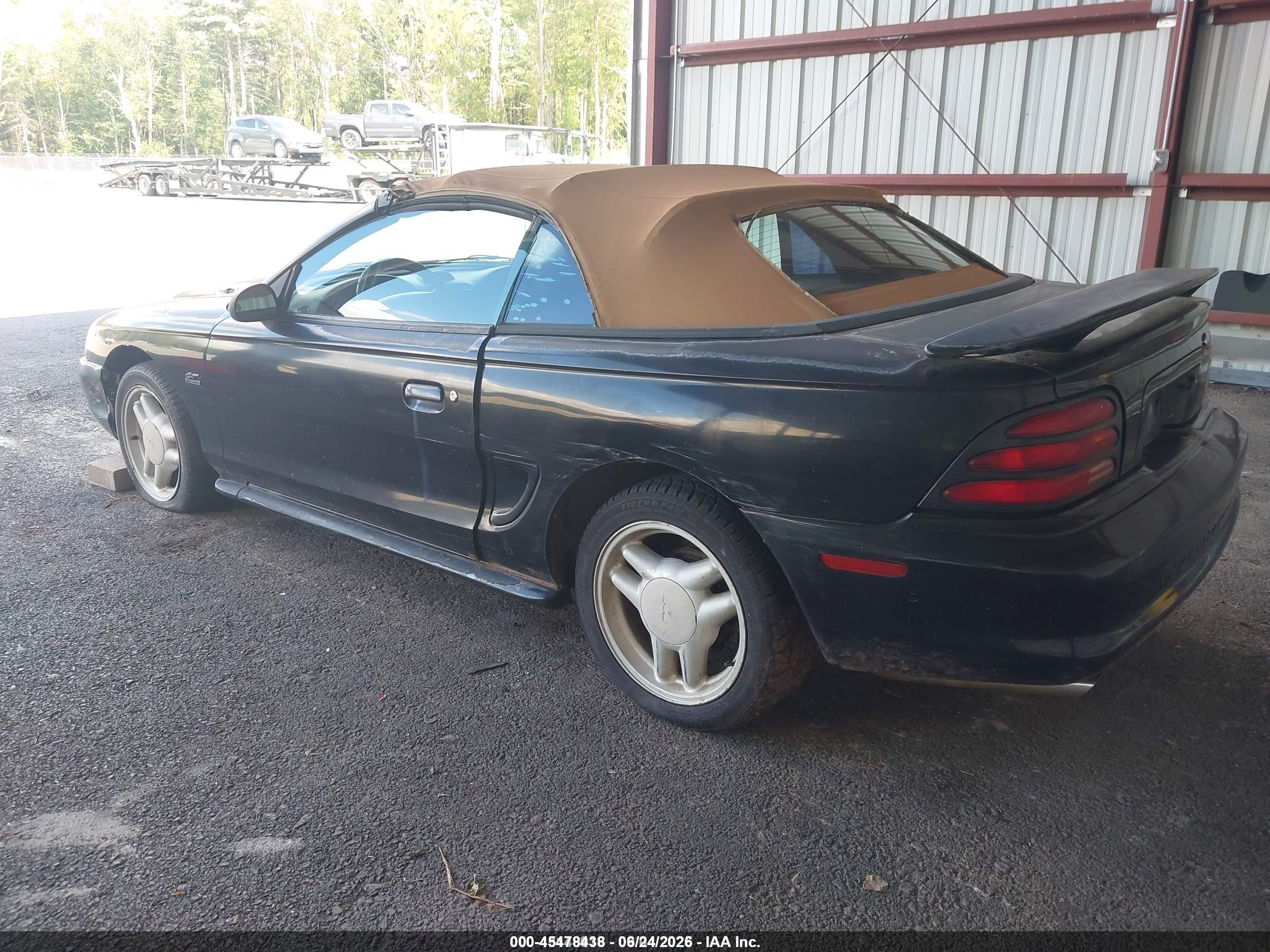 1994 Ford Mustang Gt Black vin: 1FALP45T0RF212657