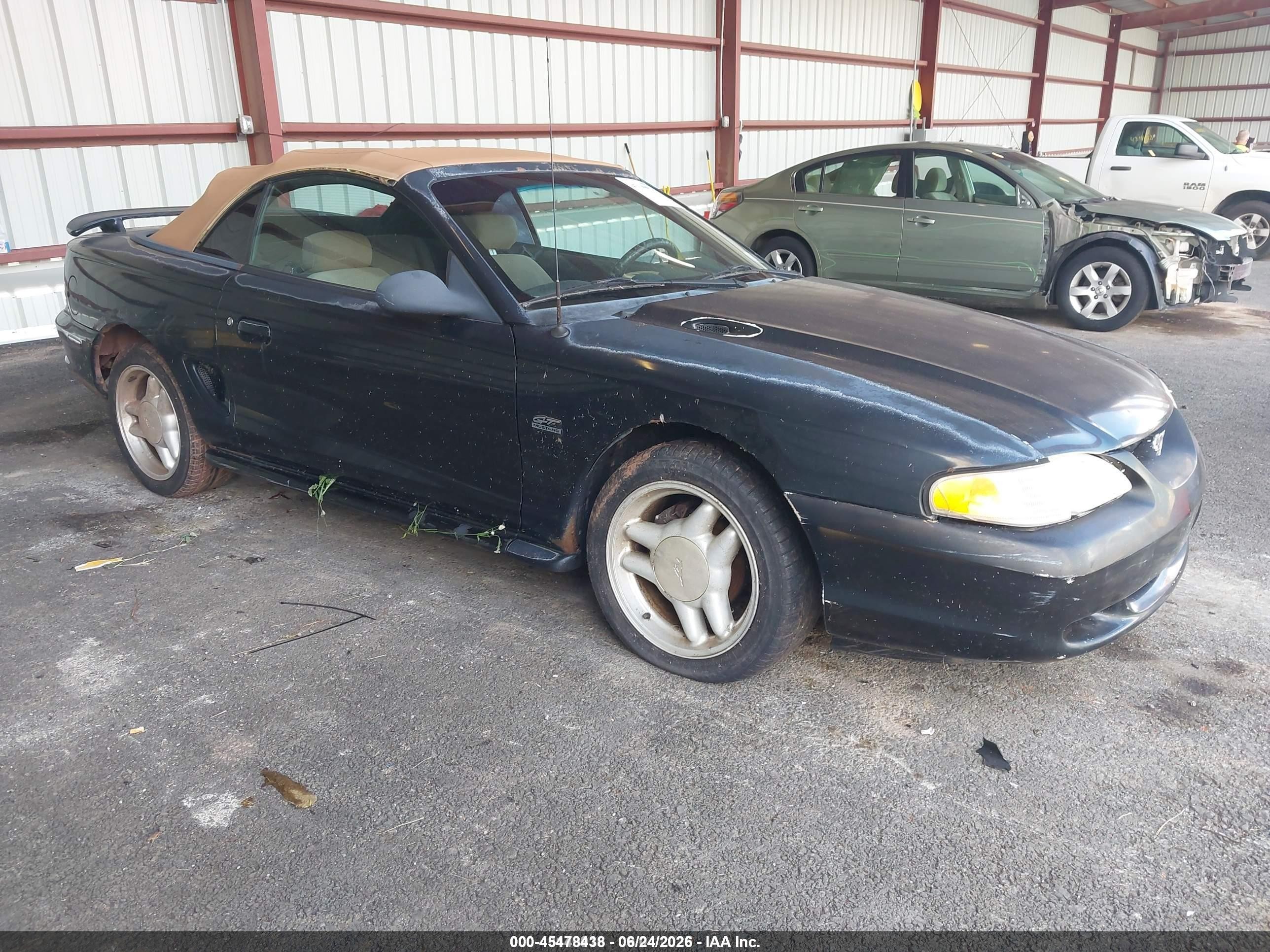 1994 Ford Mustang Gt Black vin: 1FALP45T0RF212657