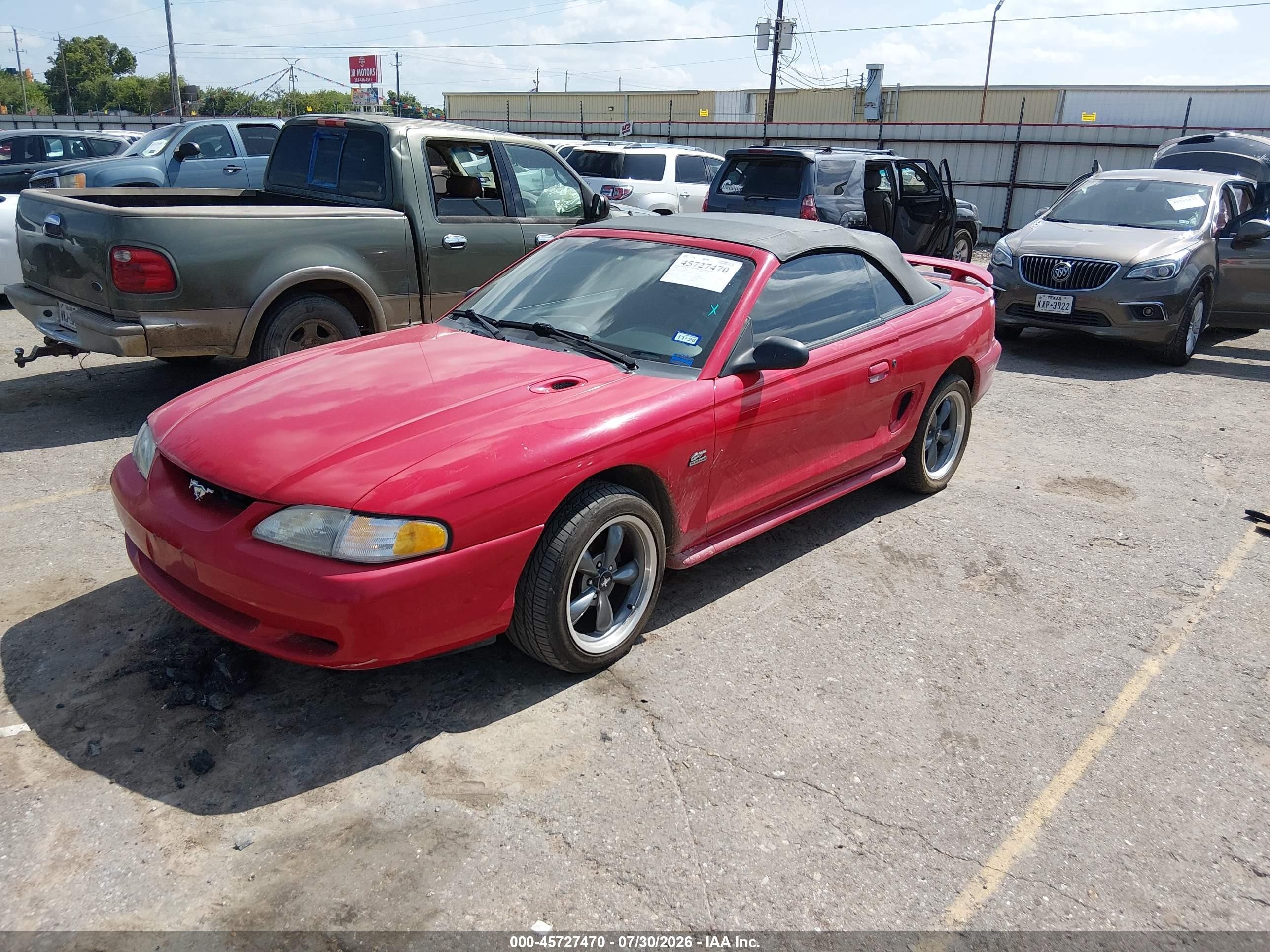 1994 Ford Mustang Gt Red vin: 1FALP45T3RF162577