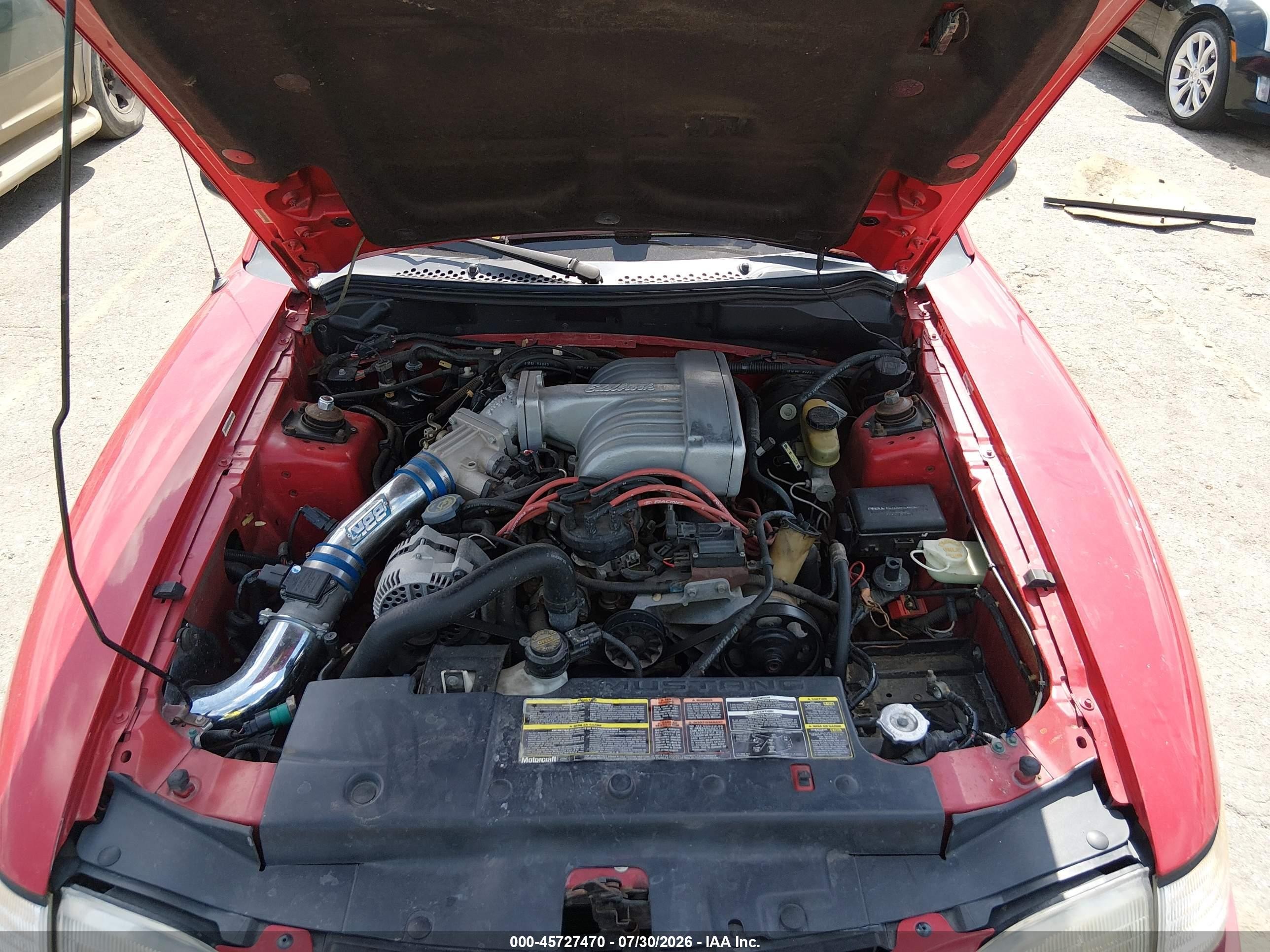 1994 Ford Mustang Gt Red vin: 1FALP45T3RF162577