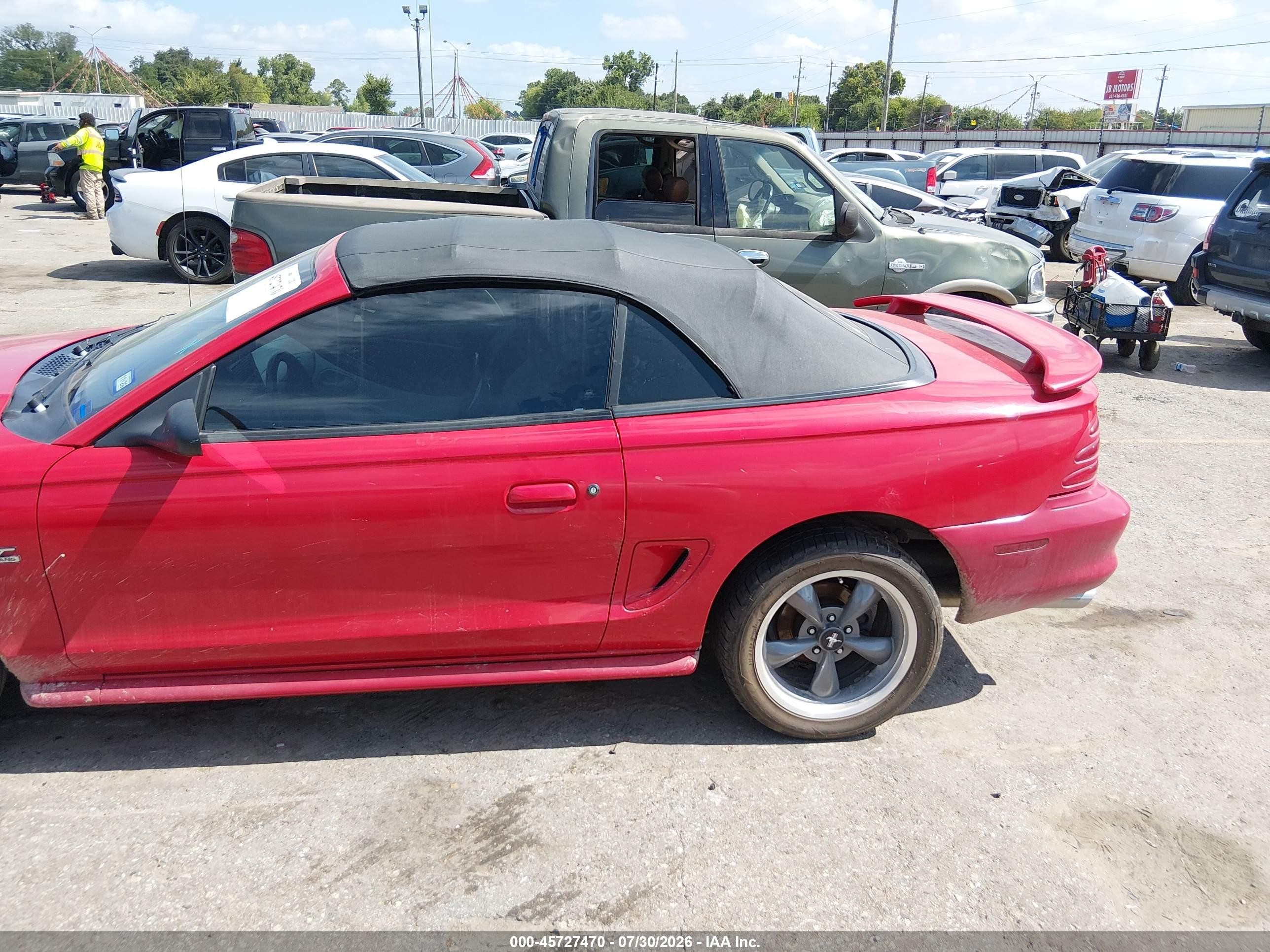 1994 Ford Mustang Gt Red vin: 1FALP45T3RF162577