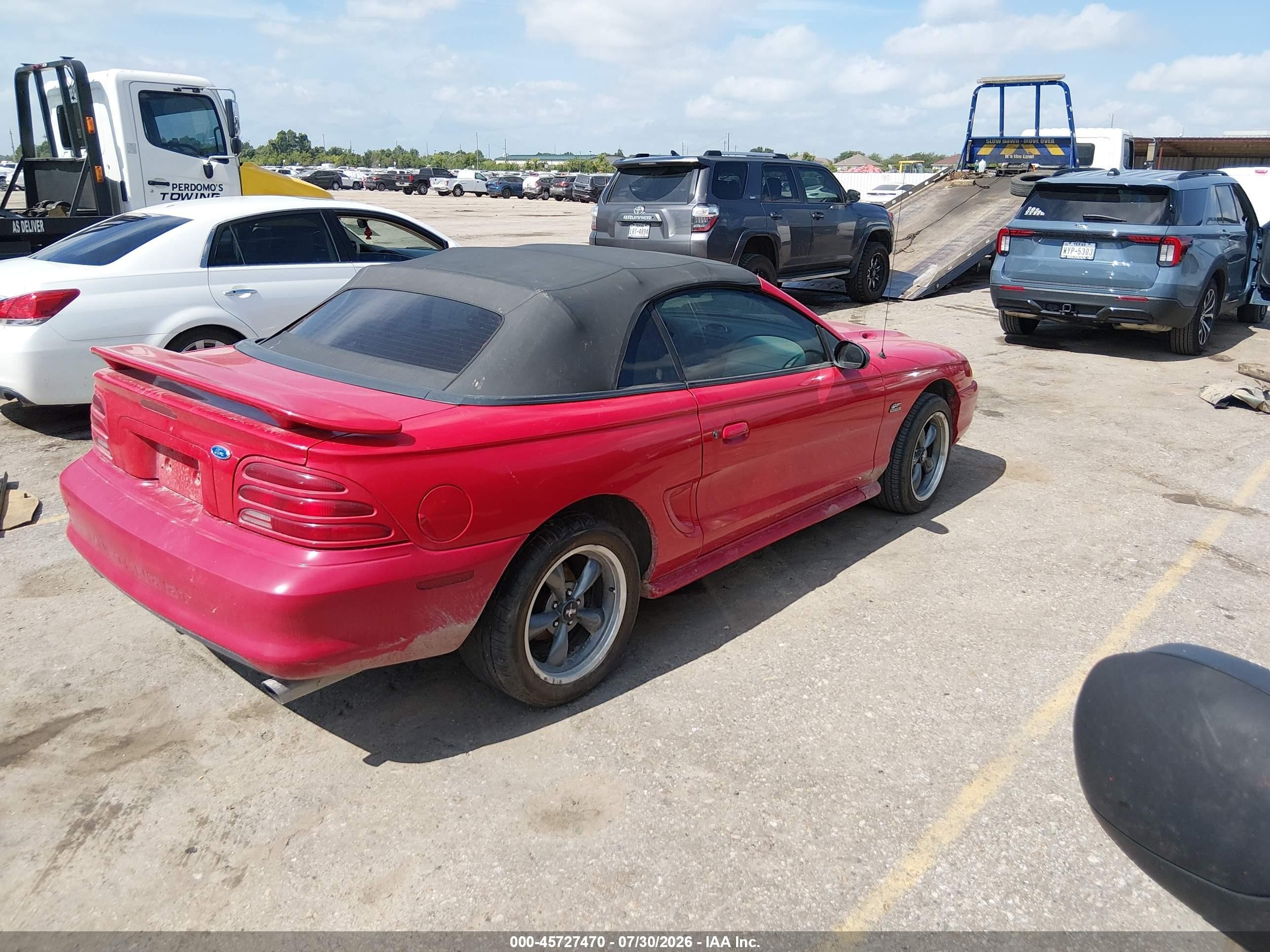 1994 Ford Mustang Gt Red vin: 1FALP45T3RF162577