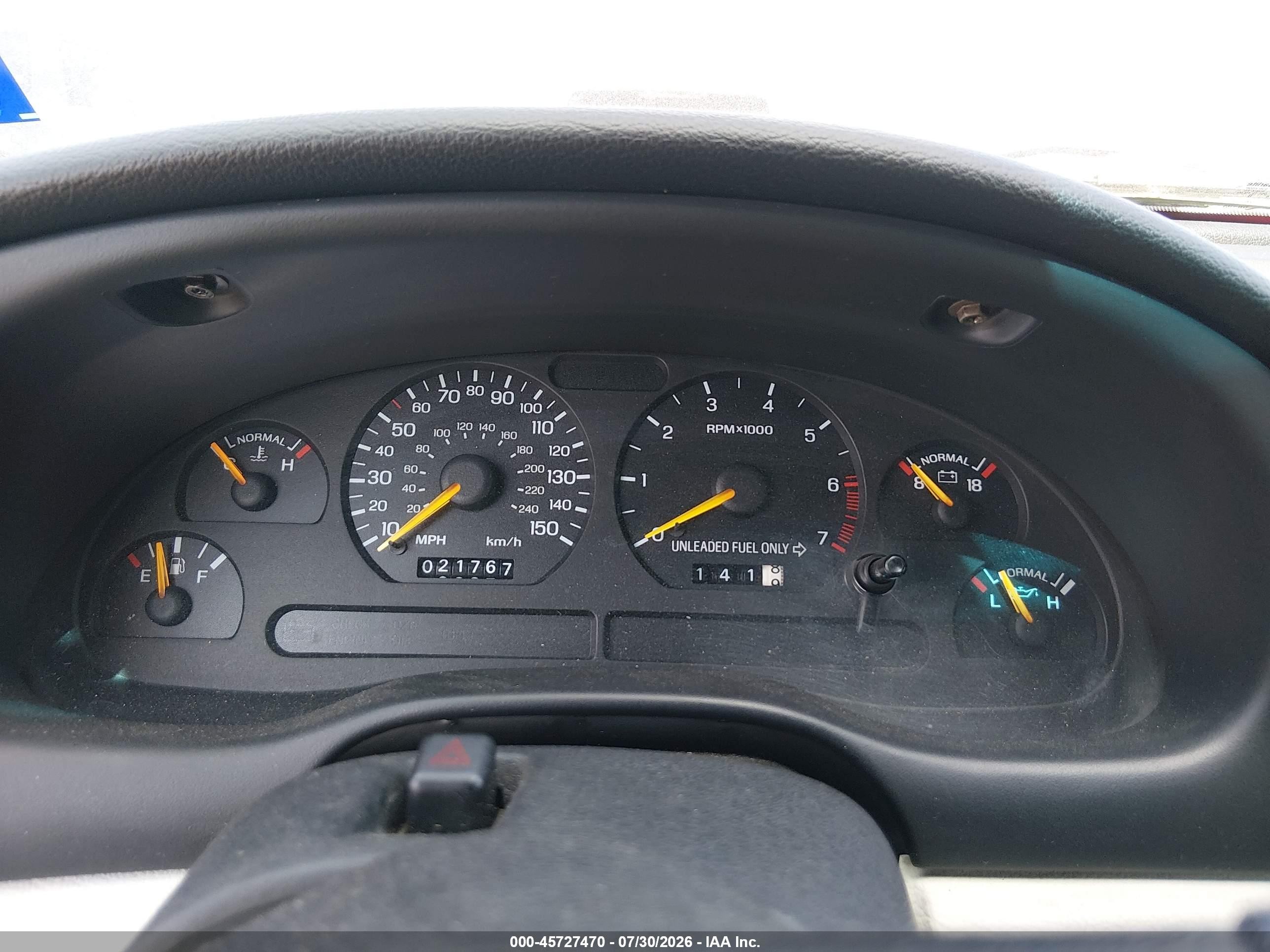 1994 Ford Mustang Gt Red vin: 1FALP45T3RF162577
