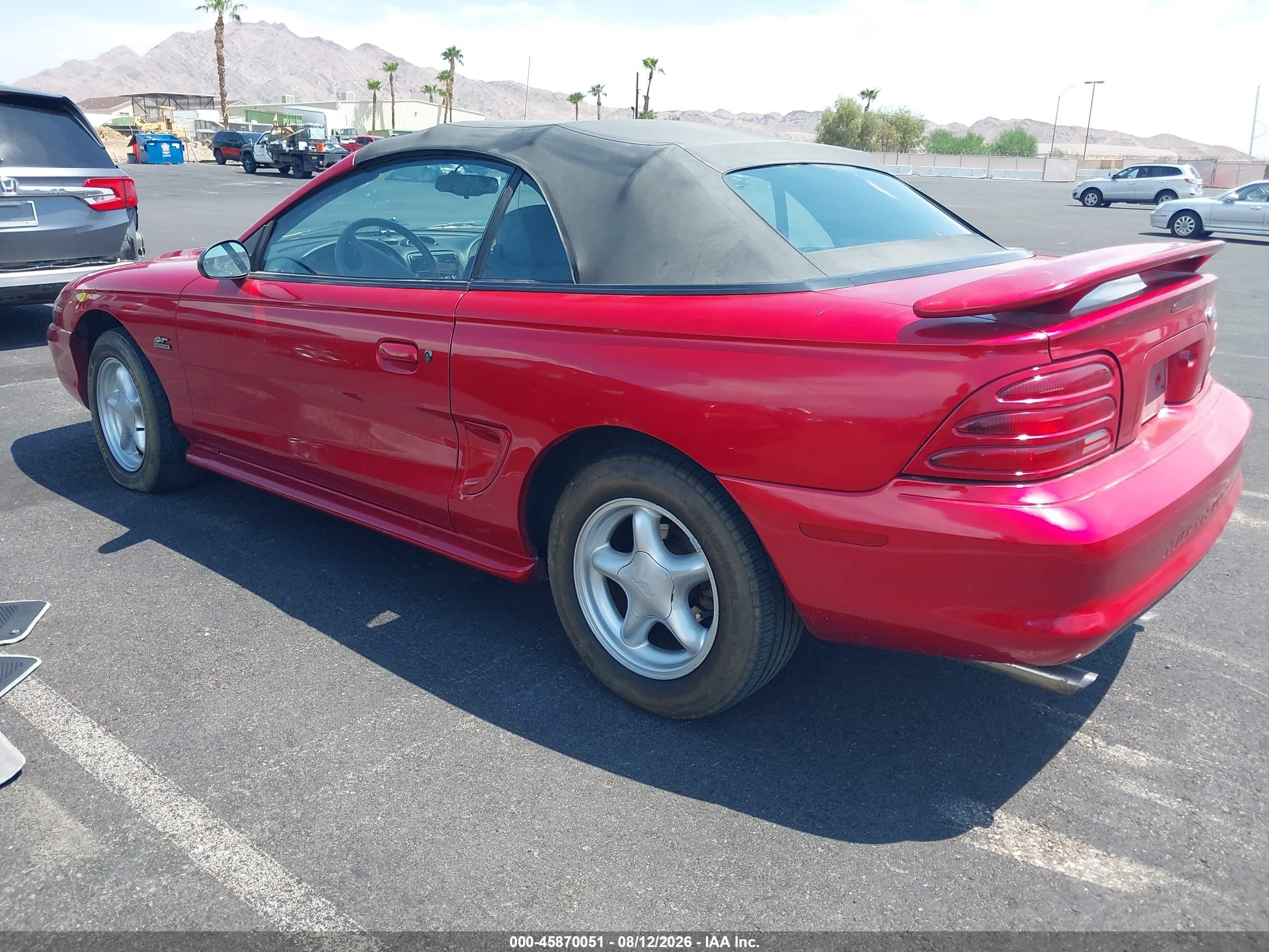 1994 Ford Mustang Gt Red vin: 1FALP45T3RF175975