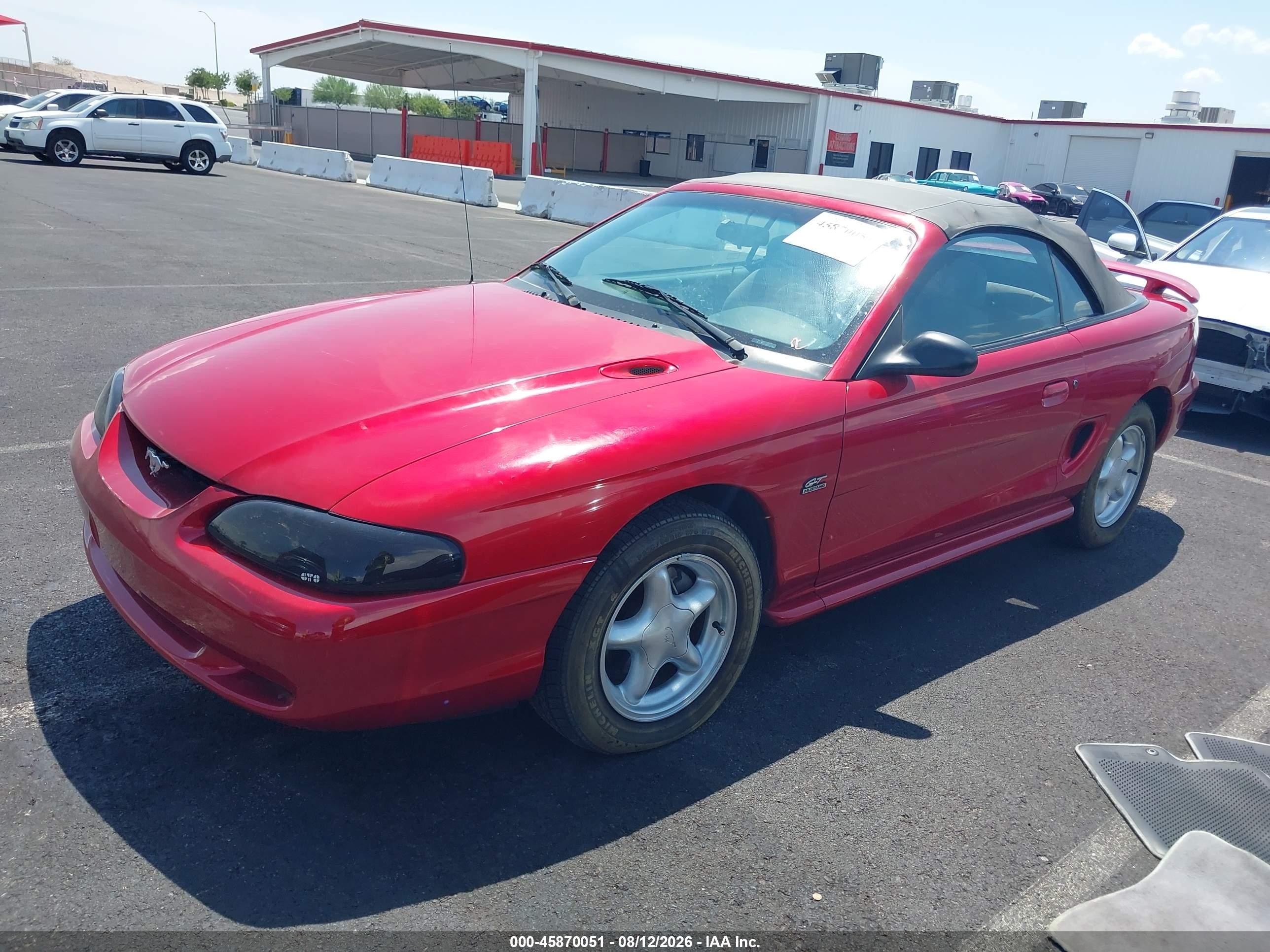 1994 Ford Mustang Gt Red vin: 1FALP45T3RF175975