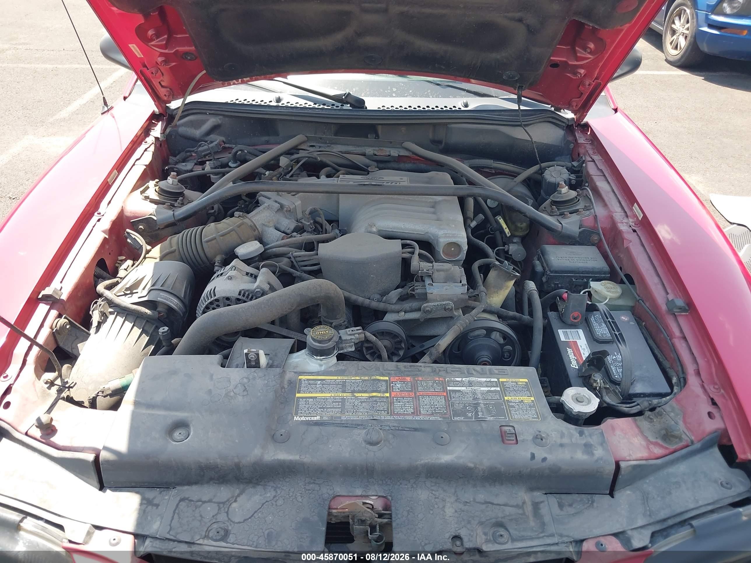 1994 Ford Mustang Gt Red vin: 1FALP45T3RF175975
