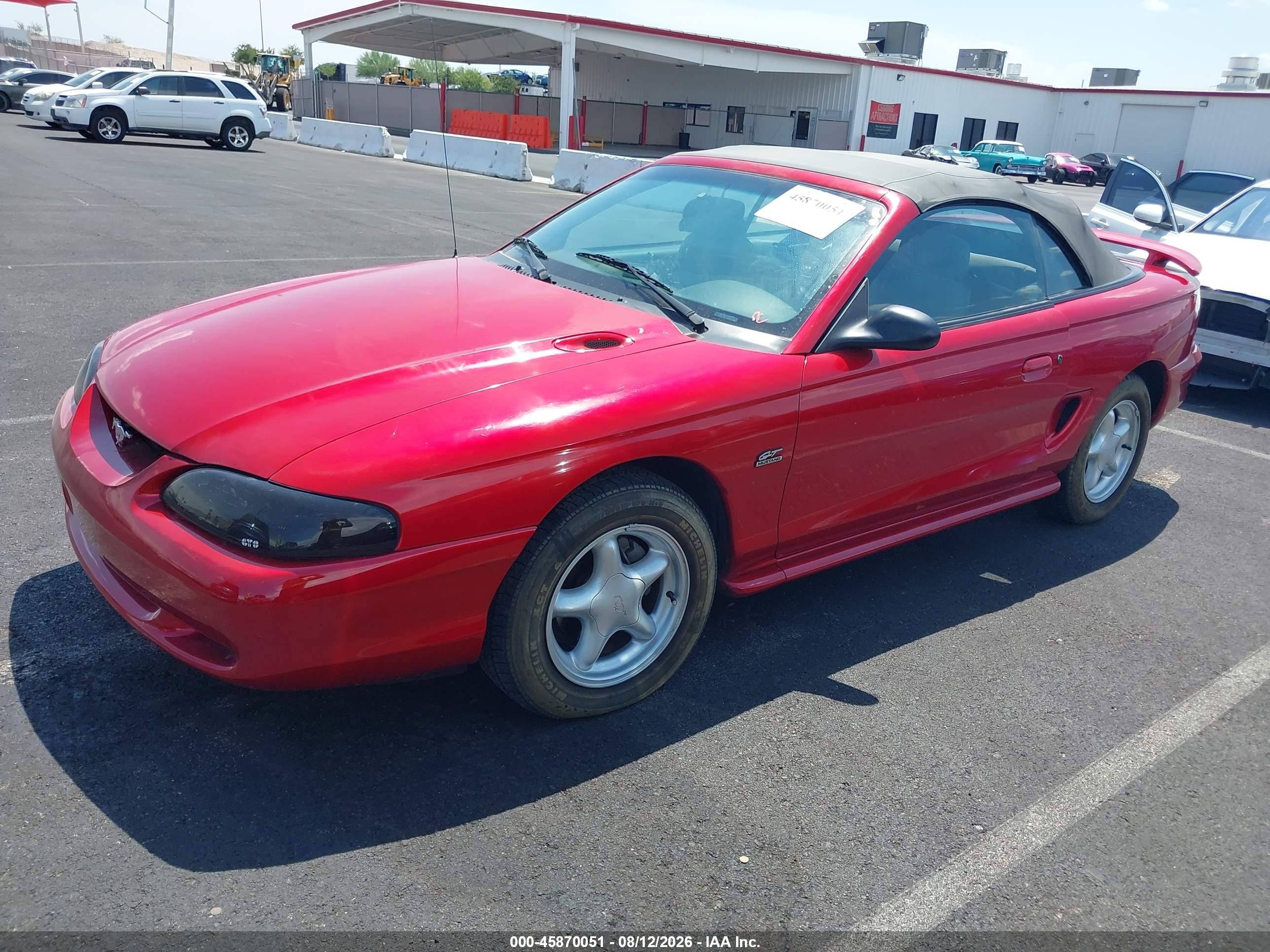 1994 Ford Mustang Gt Red vin: 1FALP45T3RF175975