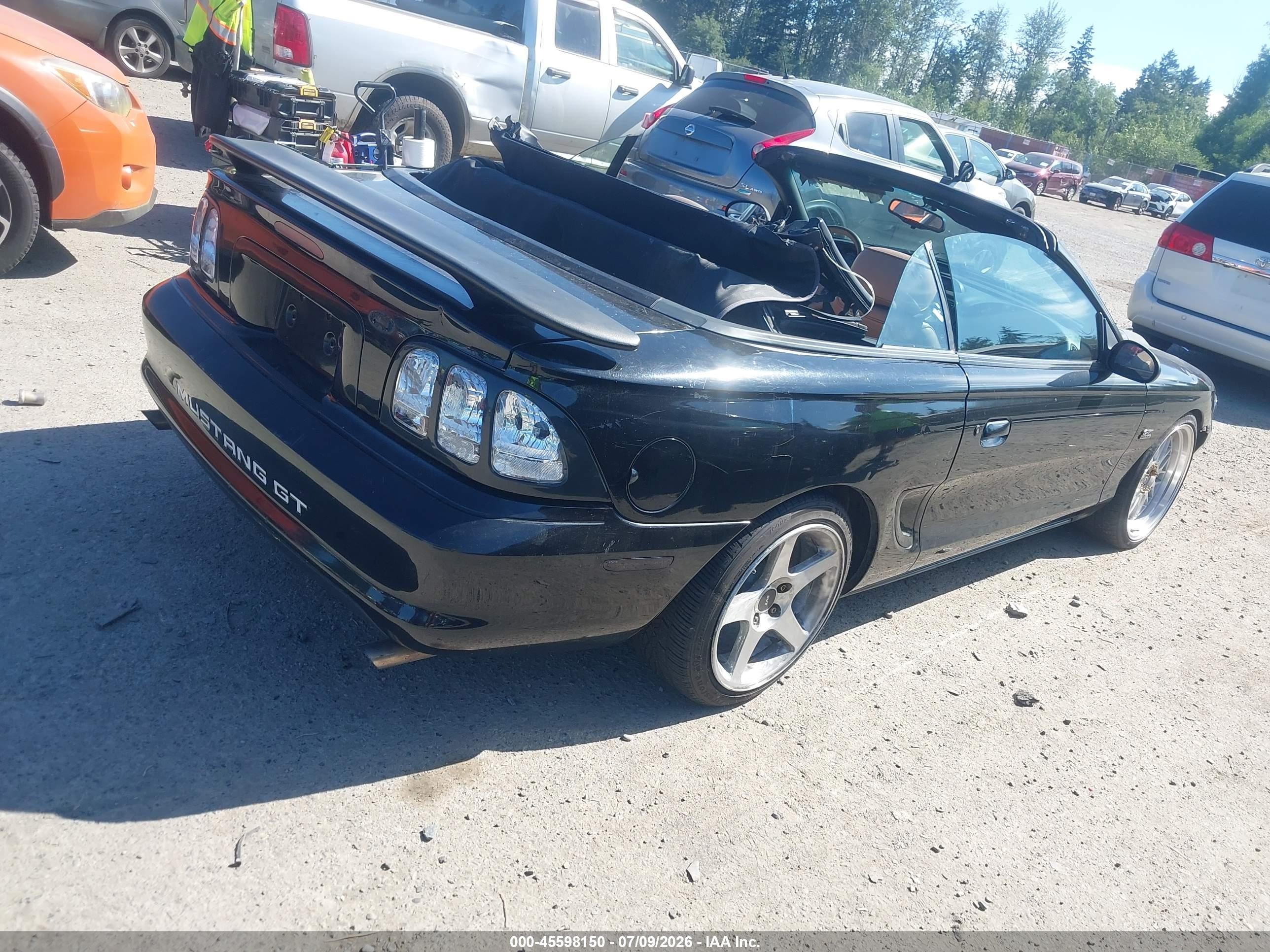 1994 Ford Mustang Gt Black vin: 1FALP45T3RF185650