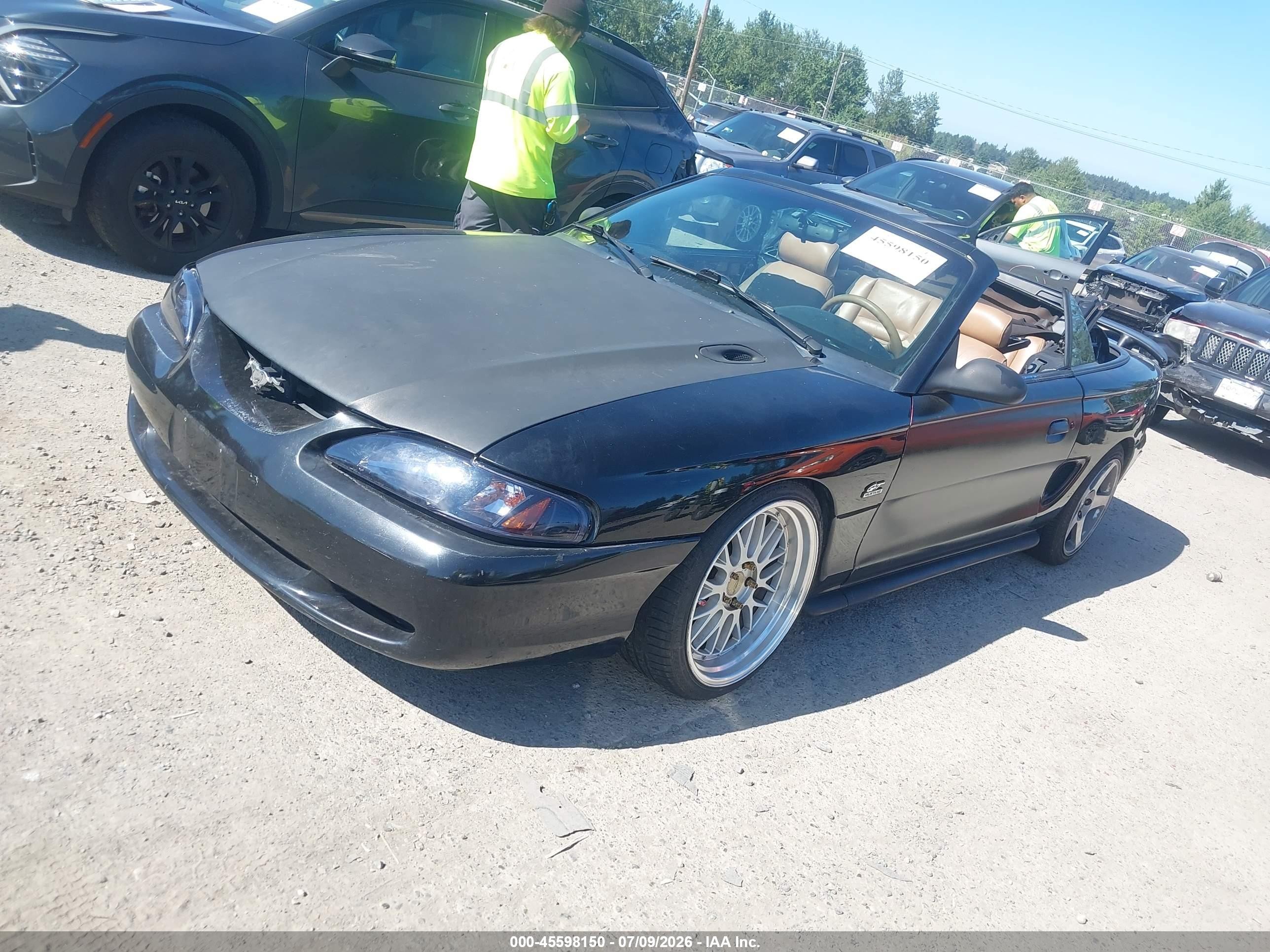 1994 Ford Mustang Gt Black vin: 1FALP45T3RF185650