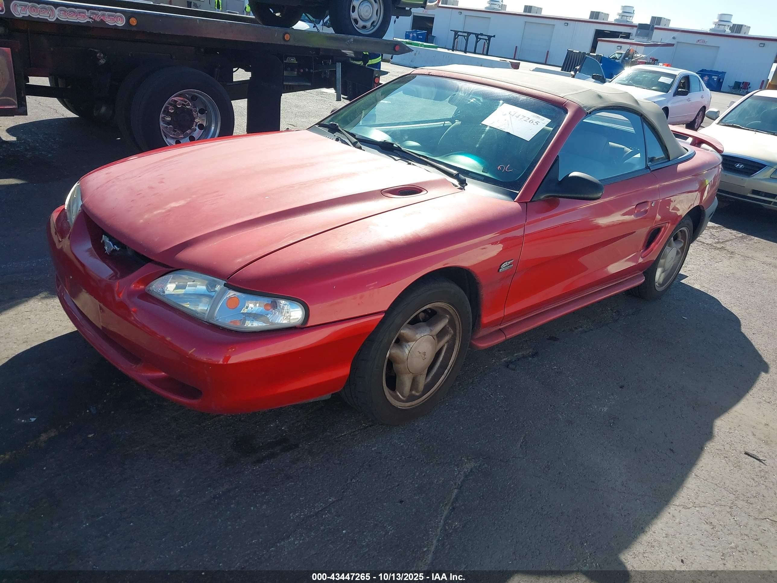 1995 Ford Mustang Gt/gts Red vin: 1FALP45T4SF114396