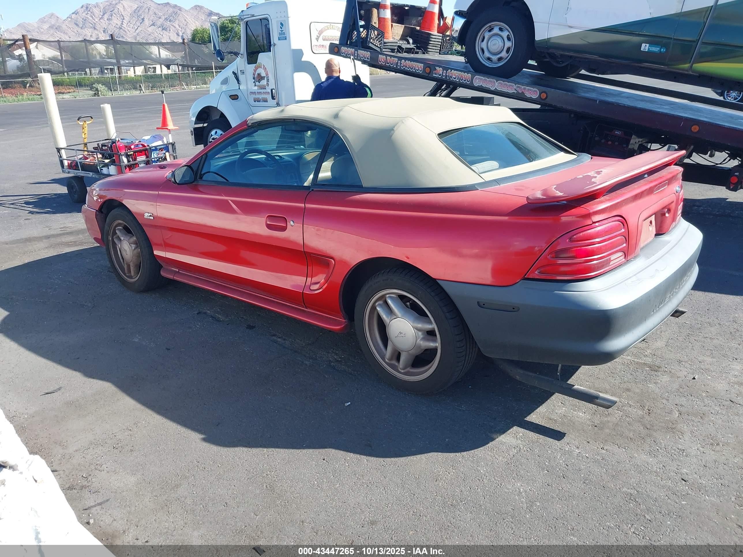 1995 Ford Mustang Gt/gts Red vin: 1FALP45T4SF114396