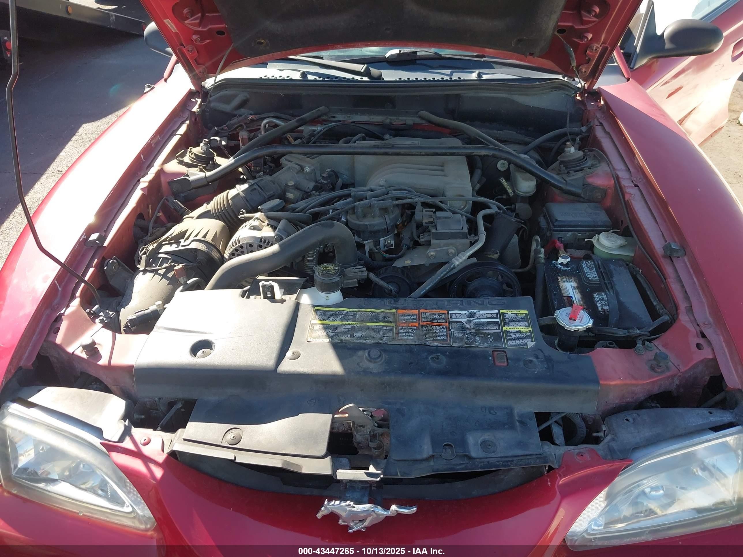 1995 Ford Mustang Gt/gts Red vin: 1FALP45T4SF114396