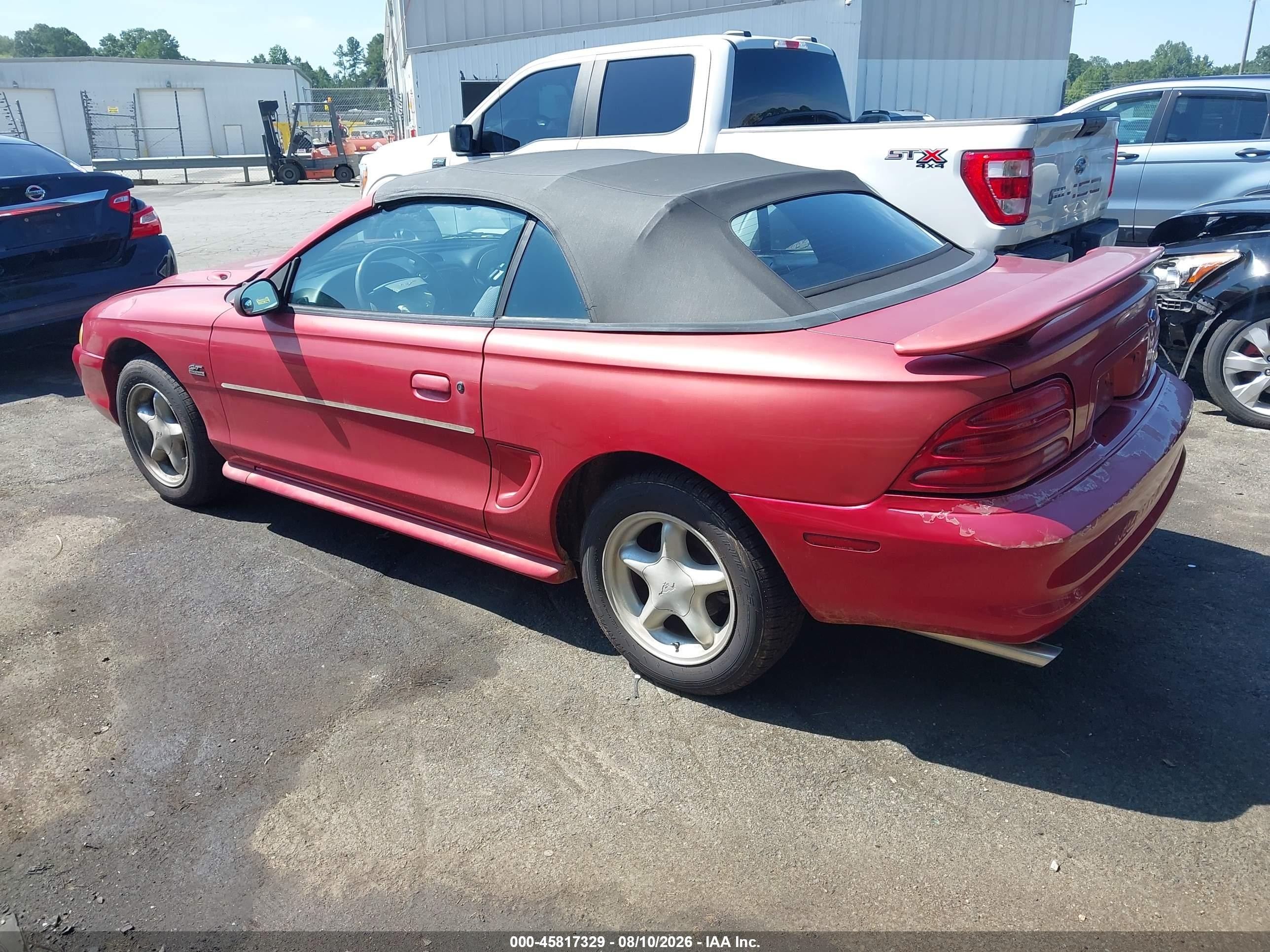 1994 Ford Mustang Gt Red vin: 1FALP45T6RF225820