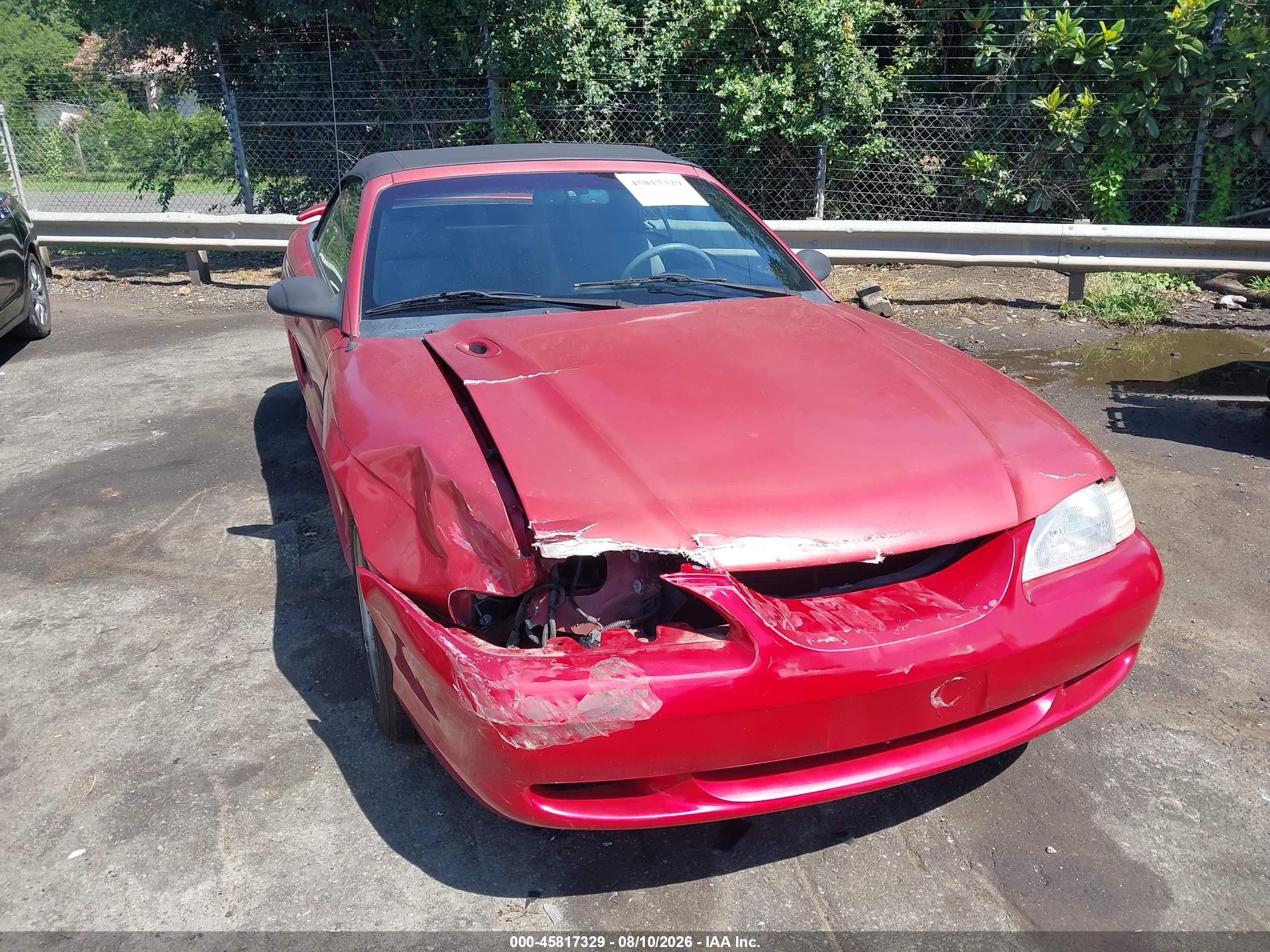 1994 Ford Mustang Gt Red vin: 1FALP45T6RF225820