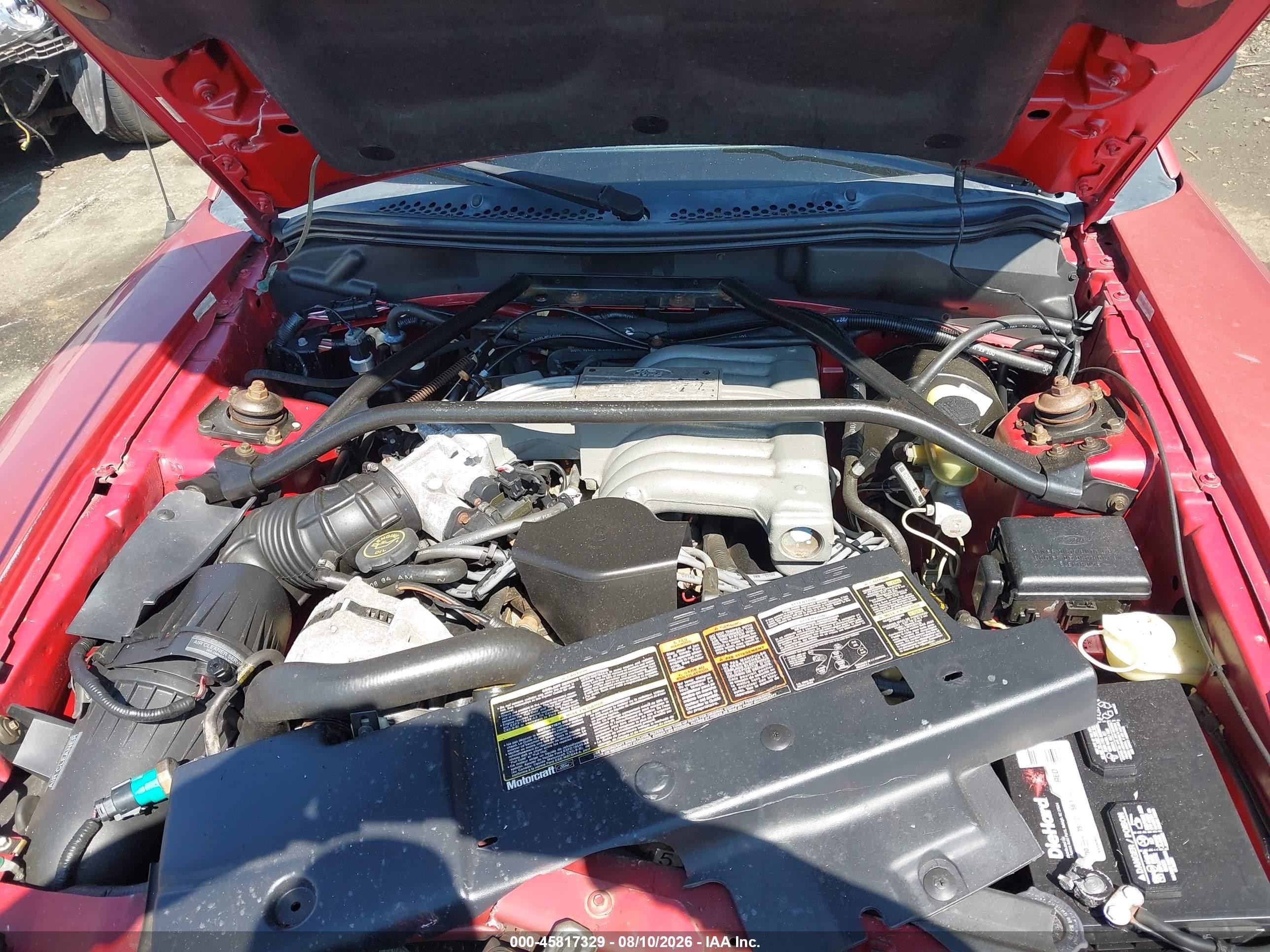 1994 Ford Mustang Gt Red vin: 1FALP45T6RF225820
