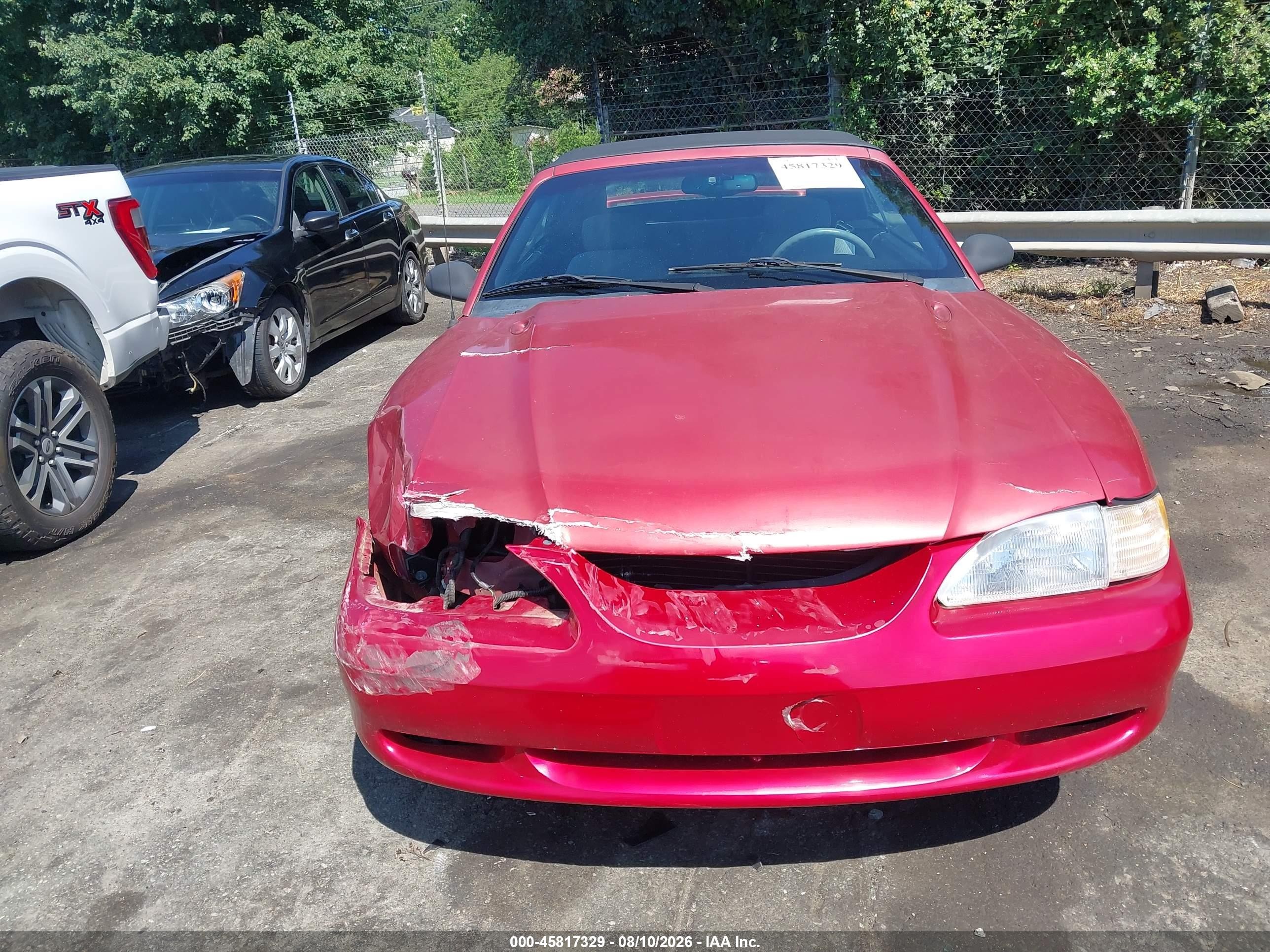 1994 Ford Mustang Gt Red vin: 1FALP45T6RF225820