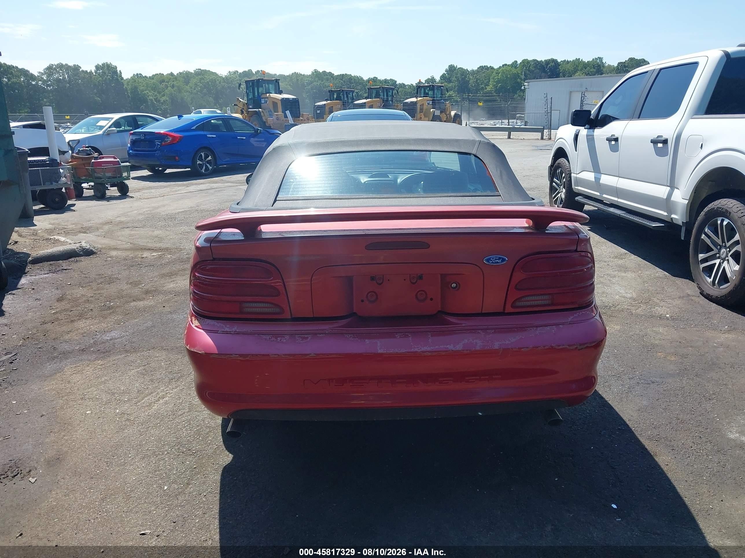 1994 Ford Mustang Gt Red vin: 1FALP45T6RF225820