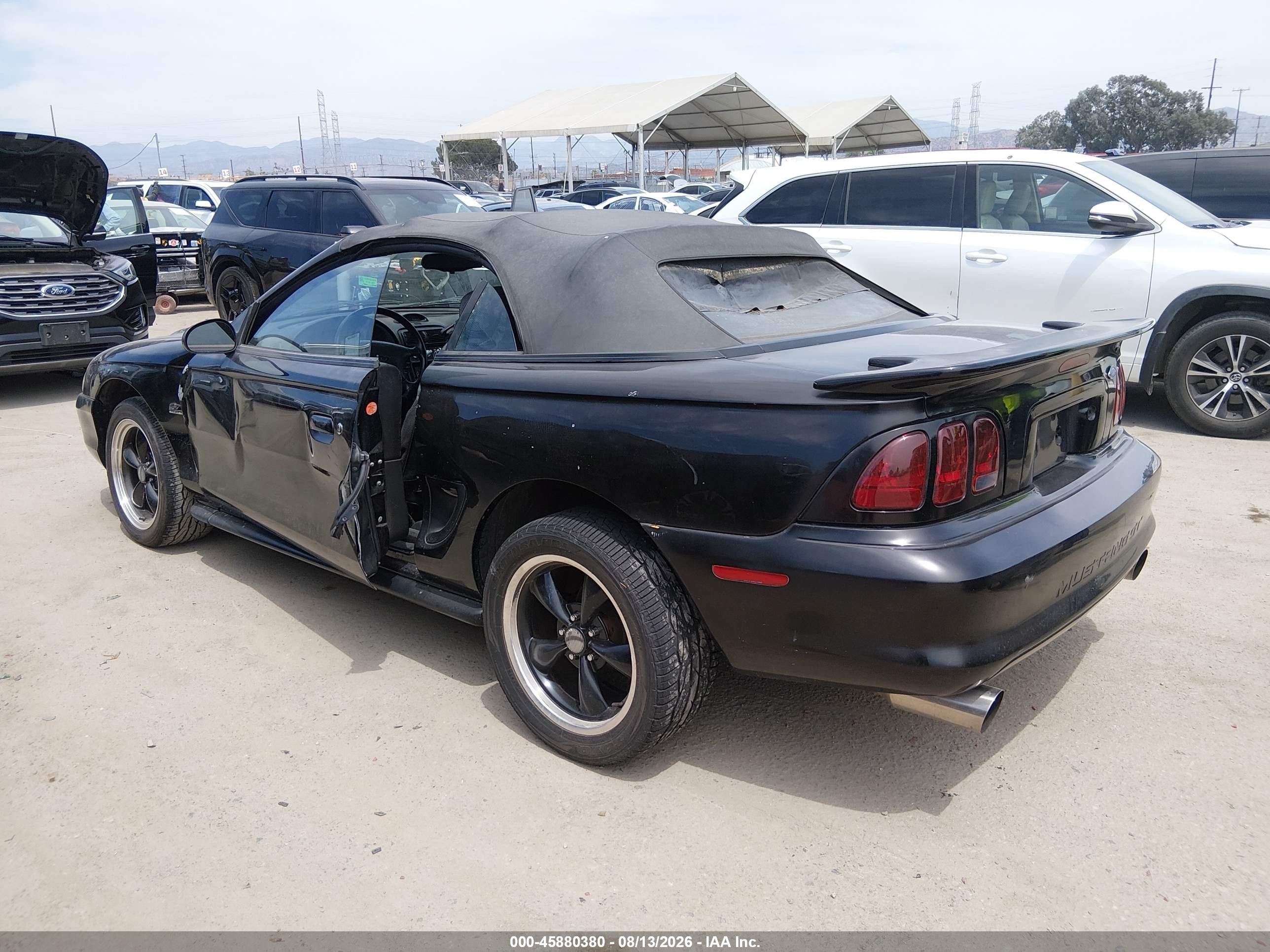 1994 Ford Mustang Gt Черный vin: 1FALP45T7RF123622