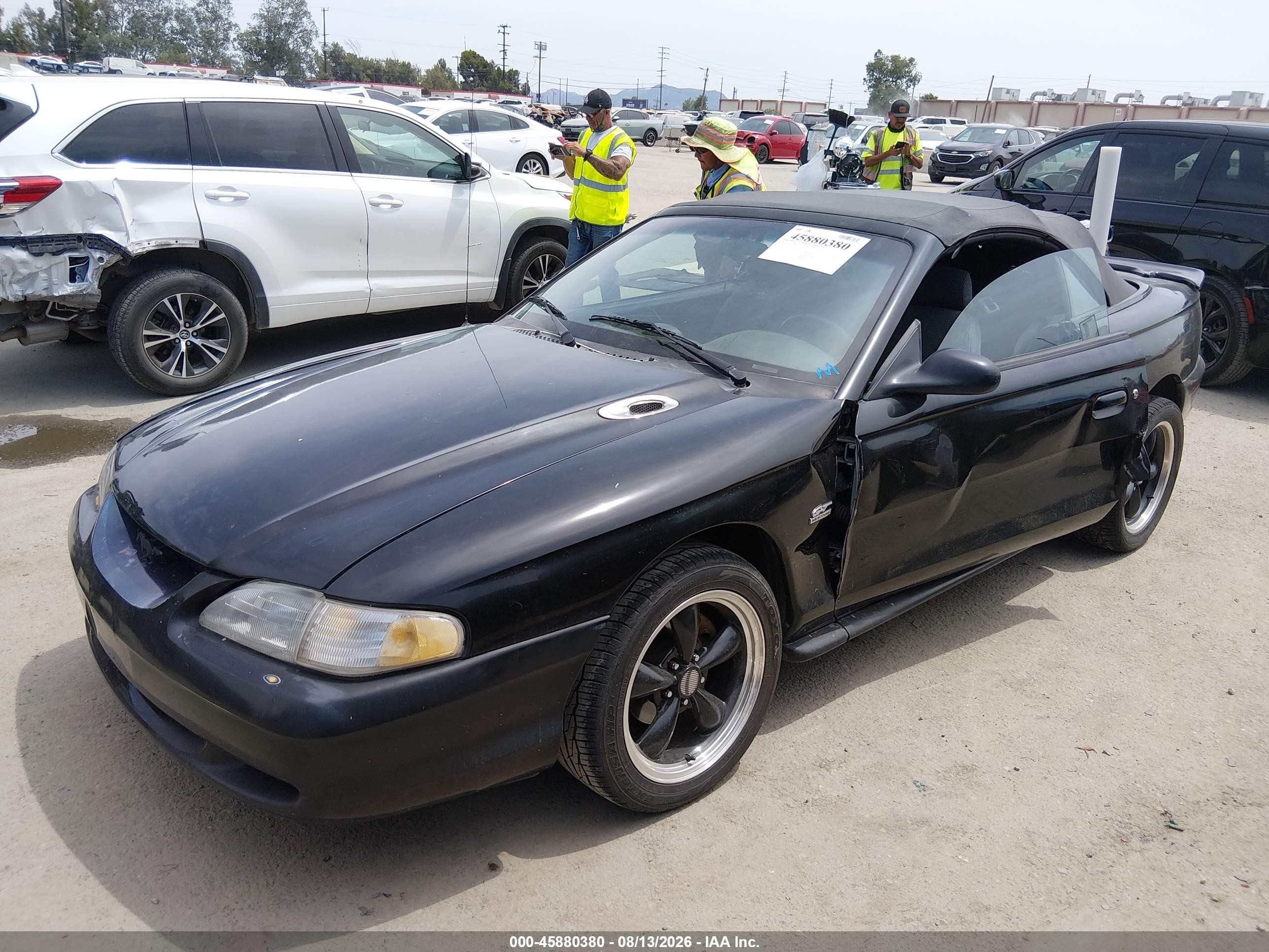 1994 Ford Mustang Gt Черный vin: 1FALP45T7RF123622