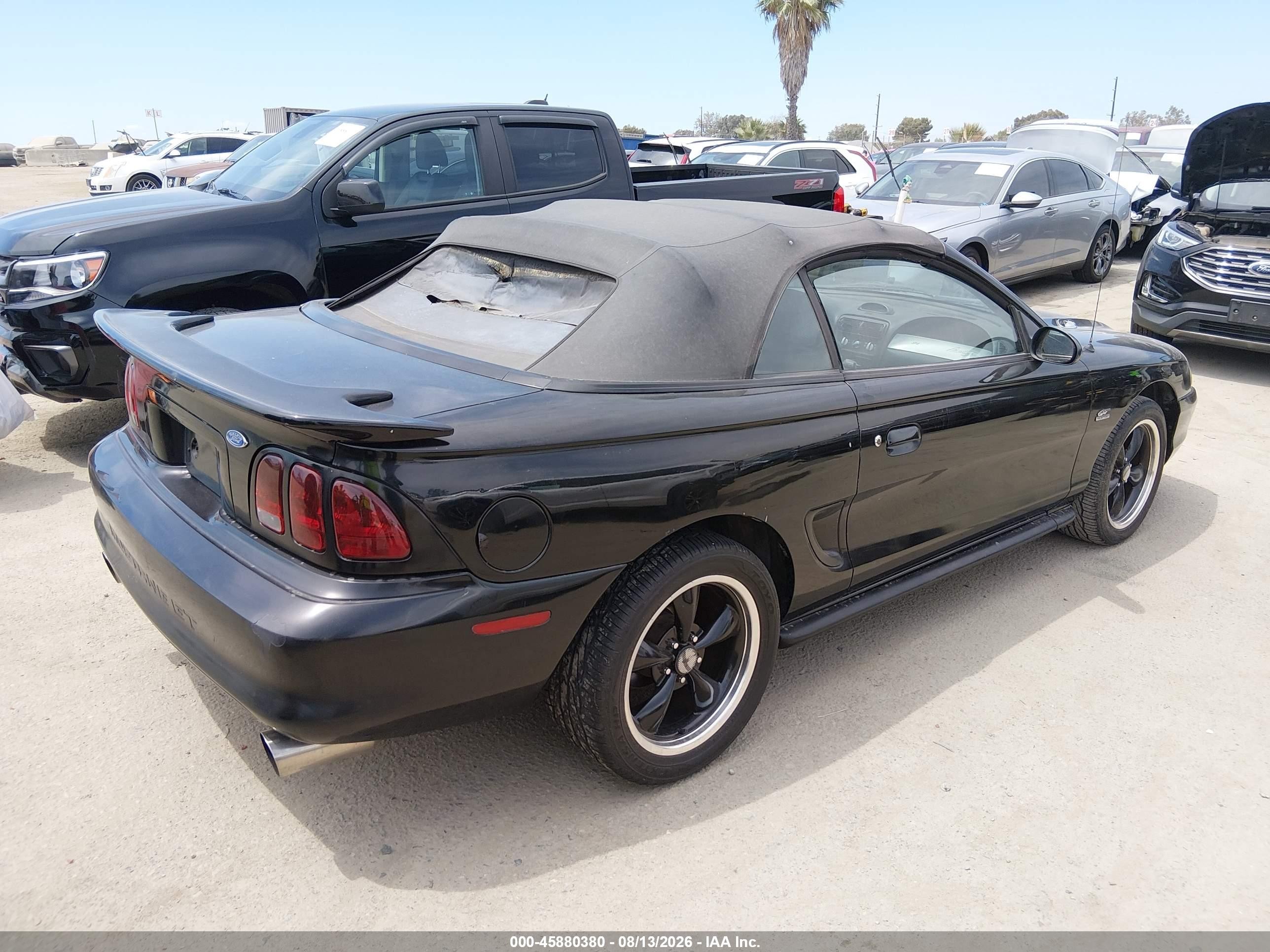 1994 Ford Mustang Gt Черный vin: 1FALP45T7RF123622