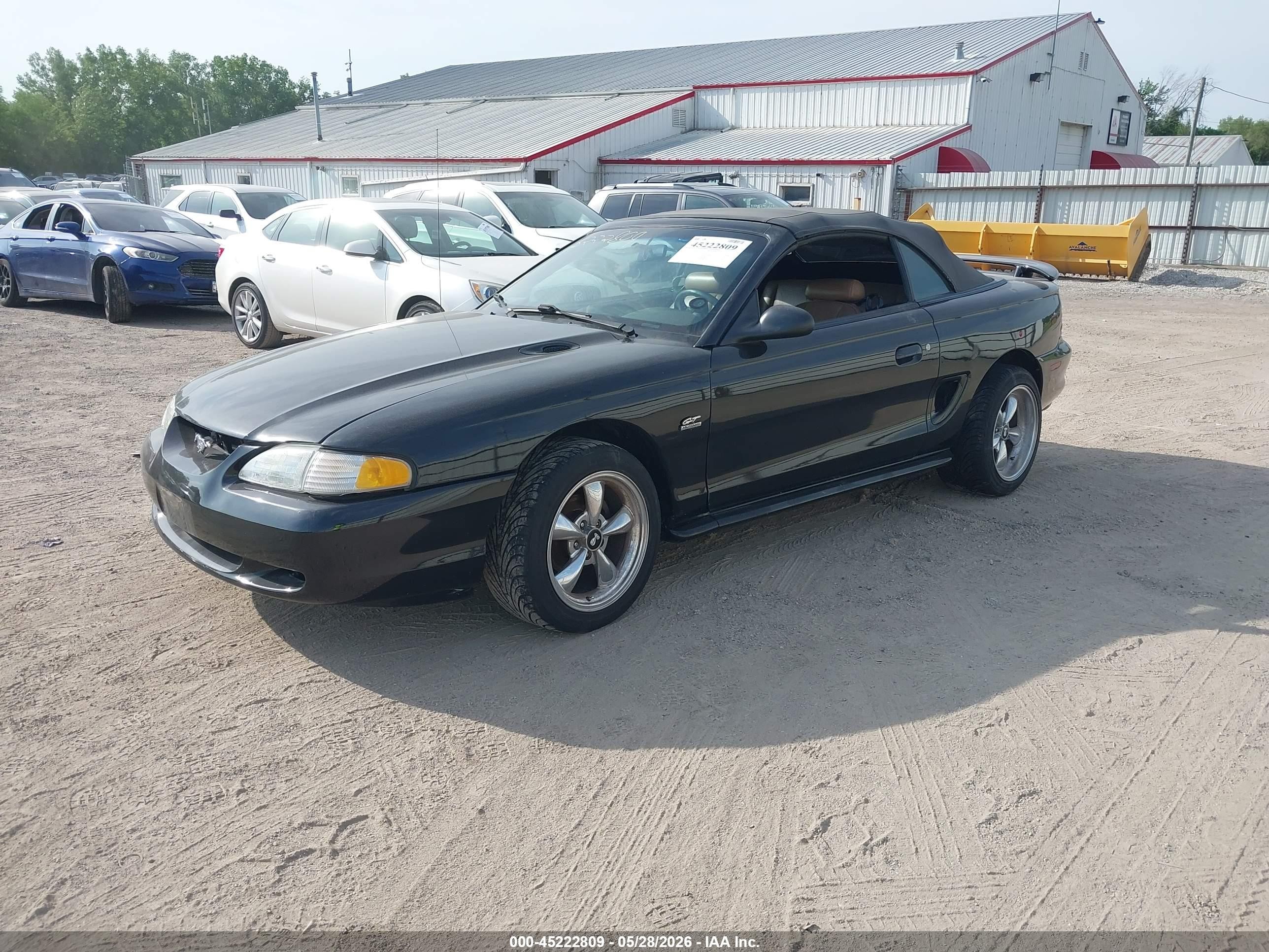 1994 Ford Mustang Gt Black vin: 1FALP45T7RF201784