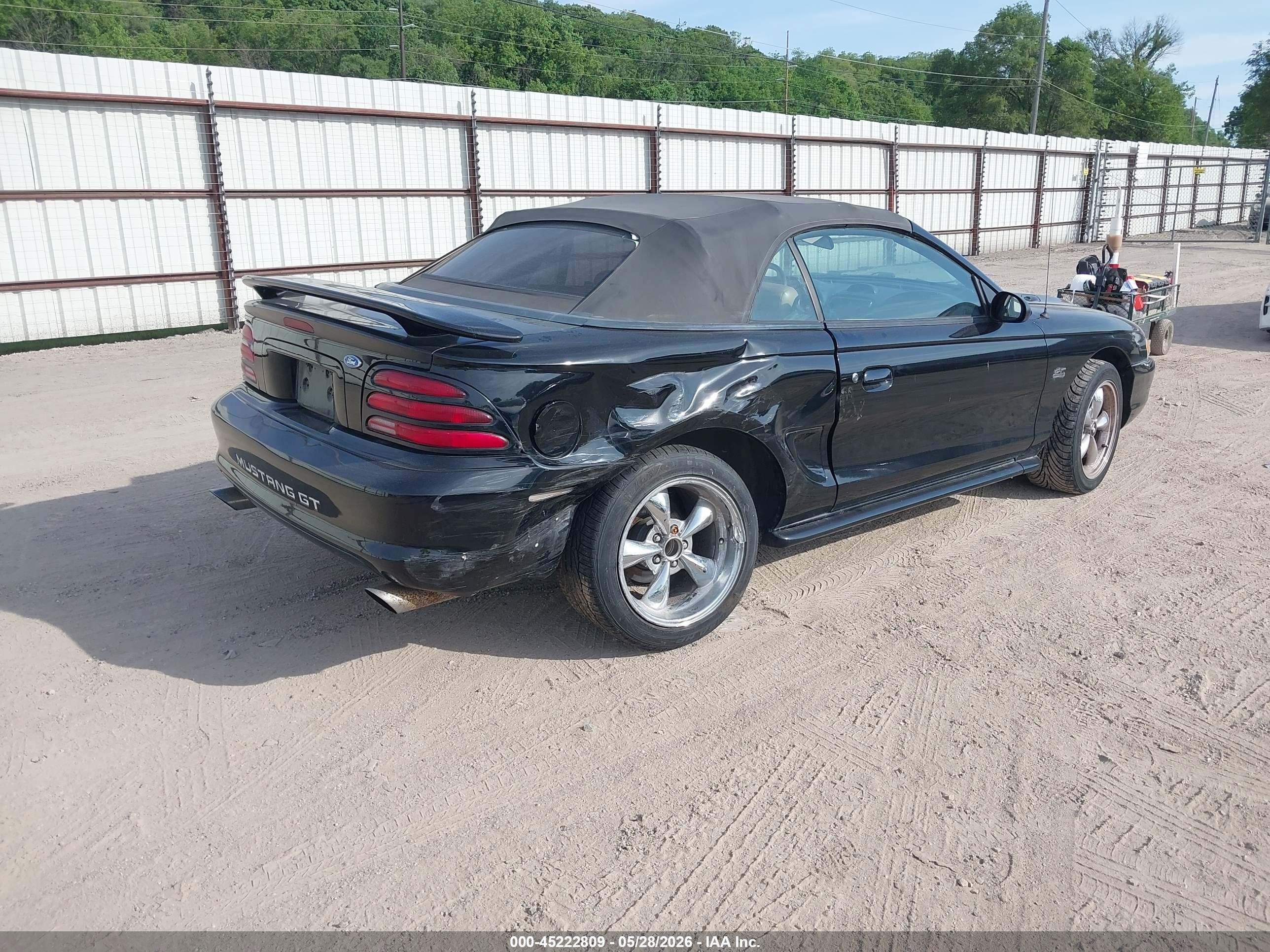 1994 Ford Mustang Gt Black vin: 1FALP45T7RF201784