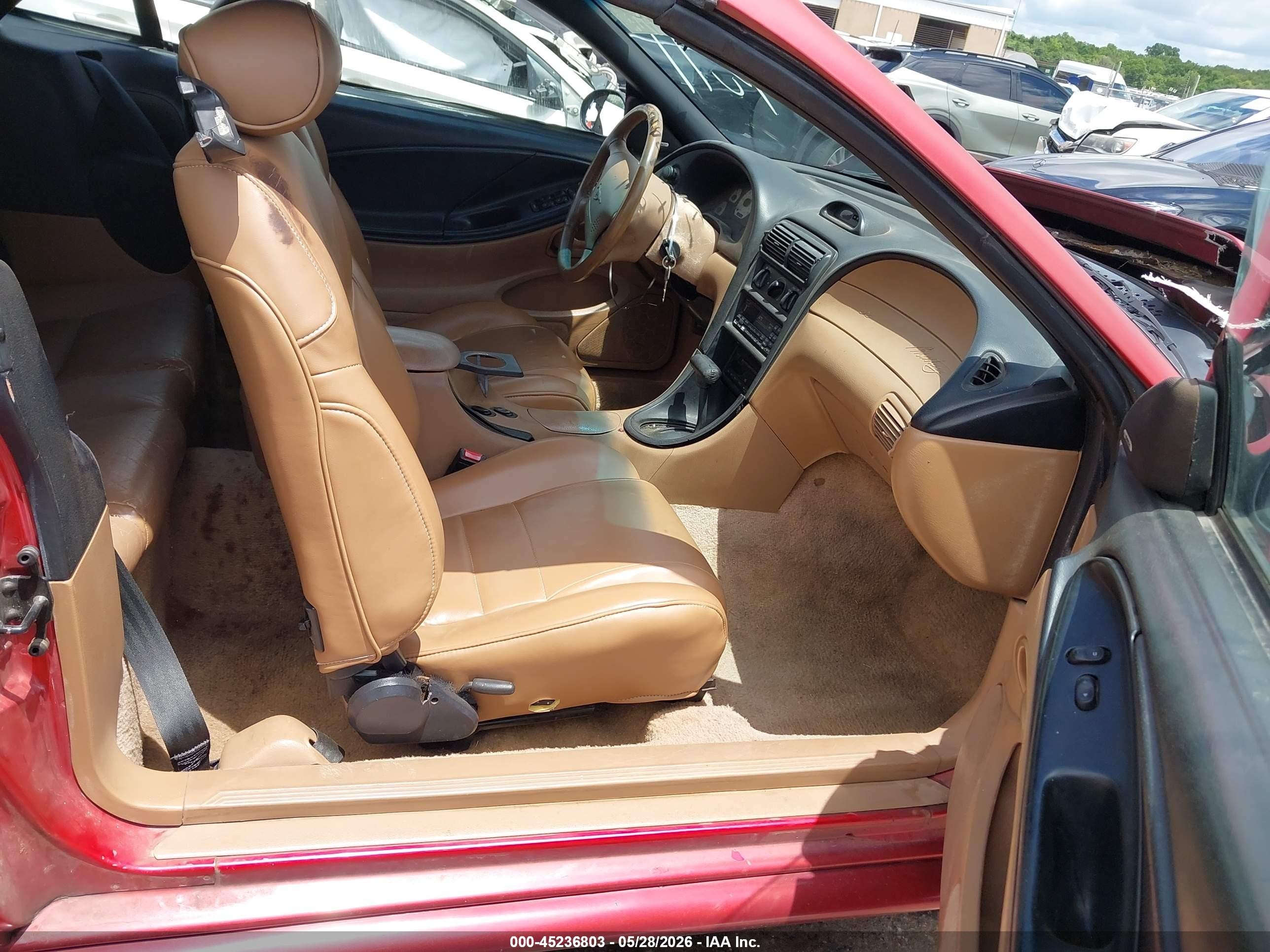 1995 Ford Mustang Gt/gts Red vin: 1FALP45T7SF201158
