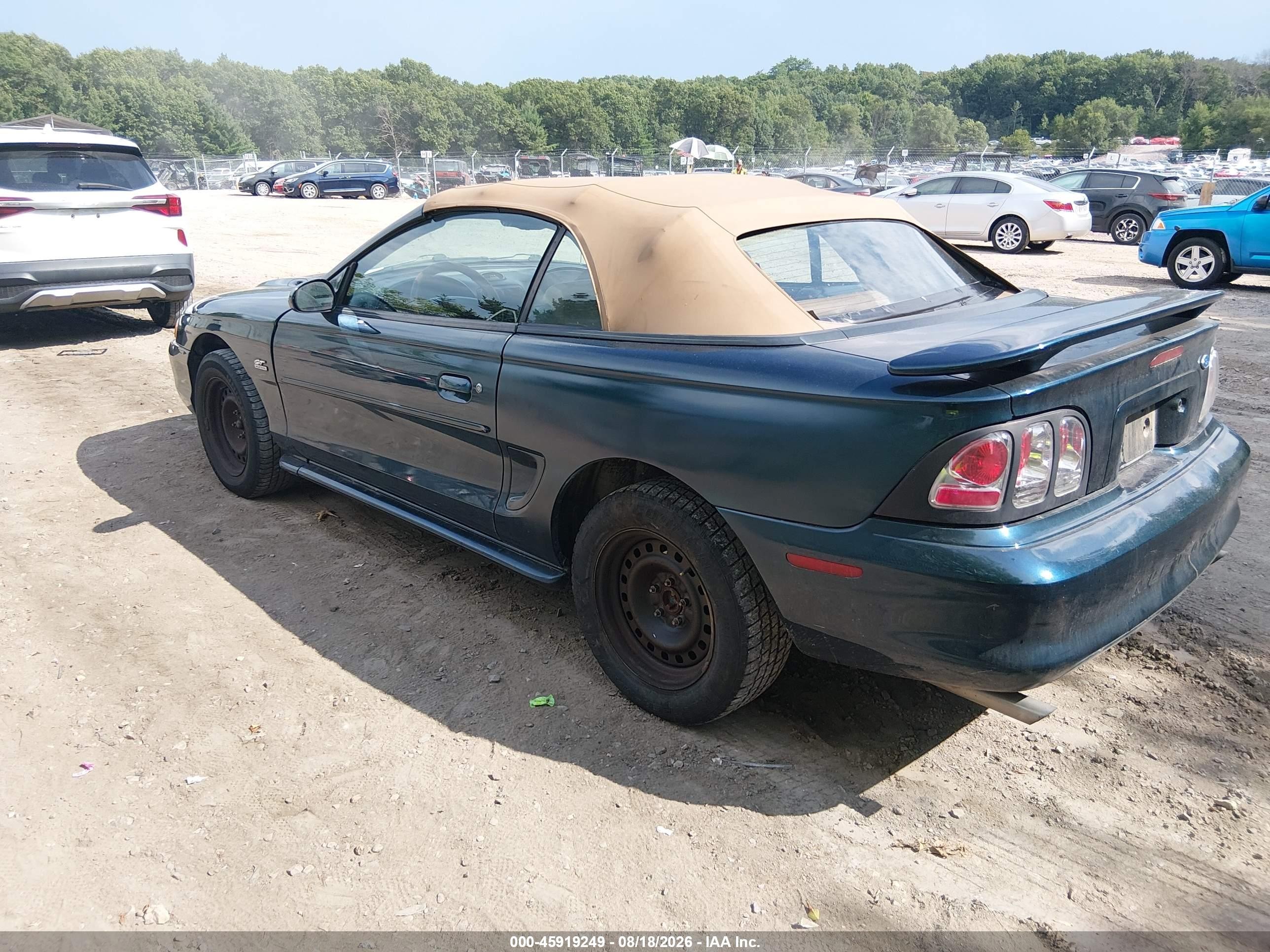 1995 Ford Mustang Gt/gts Зеленый vin: 1FALP45T9SF126009
