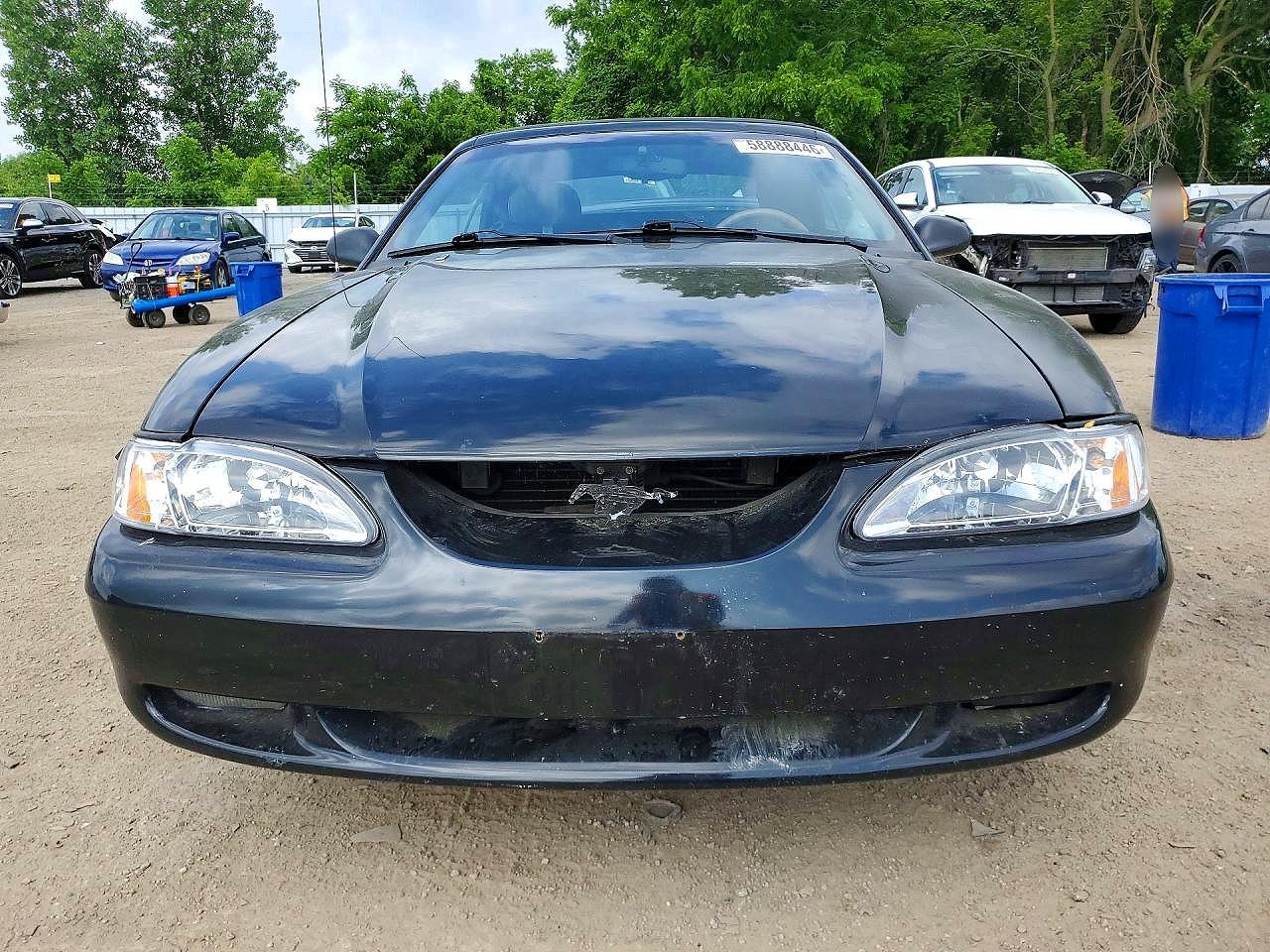1995 Ford Mustang Gt Black vin: 1FALP45T9SF229155