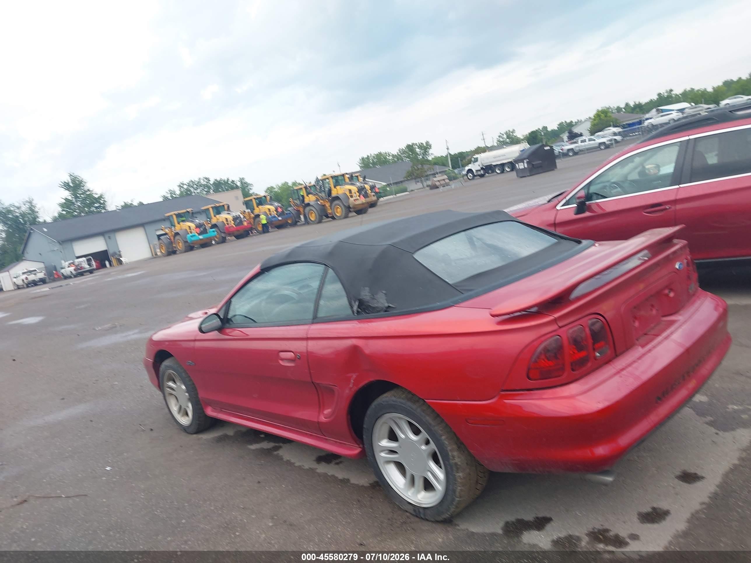 1996 Ford Mustang Gt Red vin: 1FALP45X0TF221448