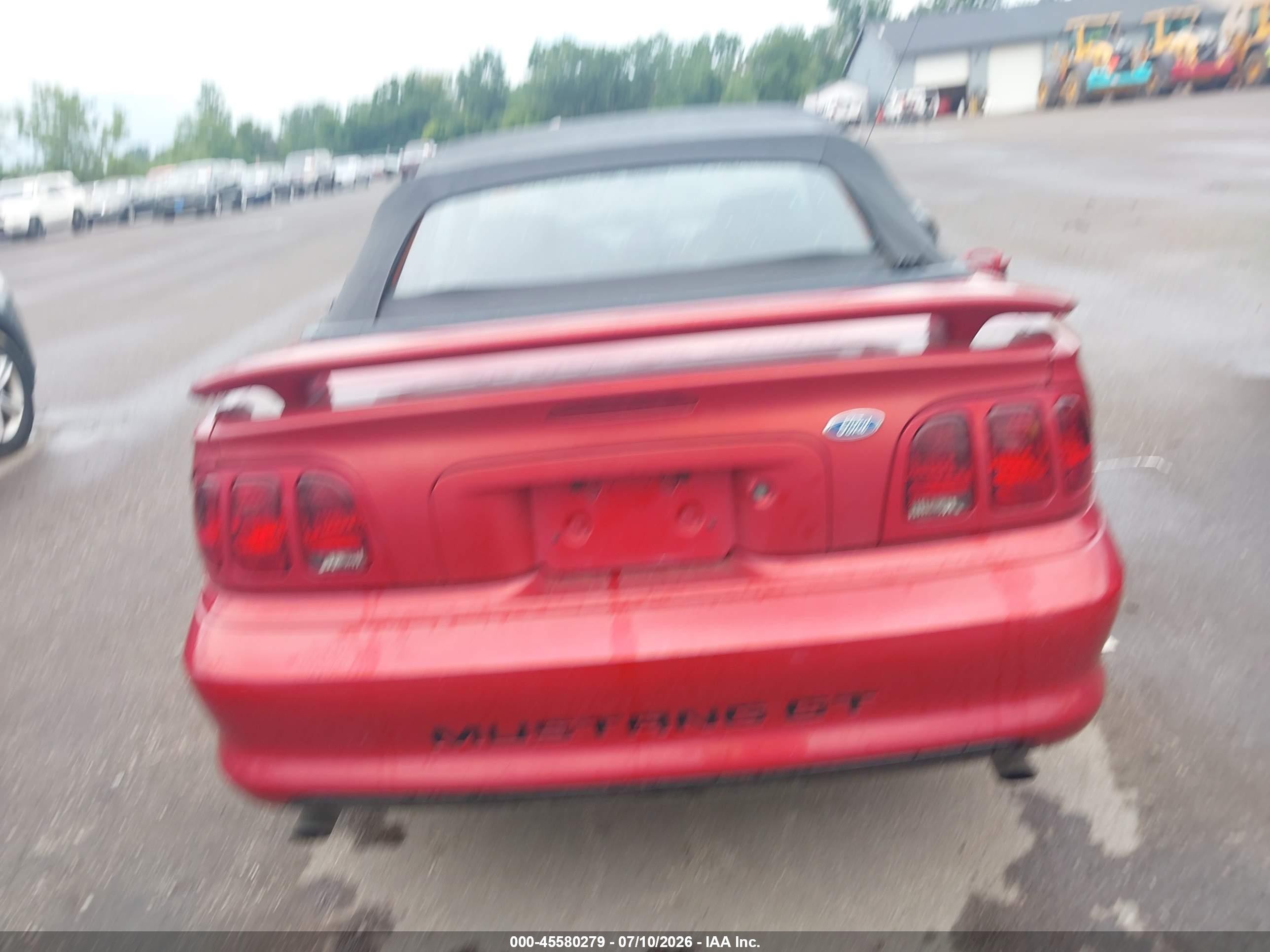 1996 Ford Mustang Gt Red vin: 1FALP45X0TF221448