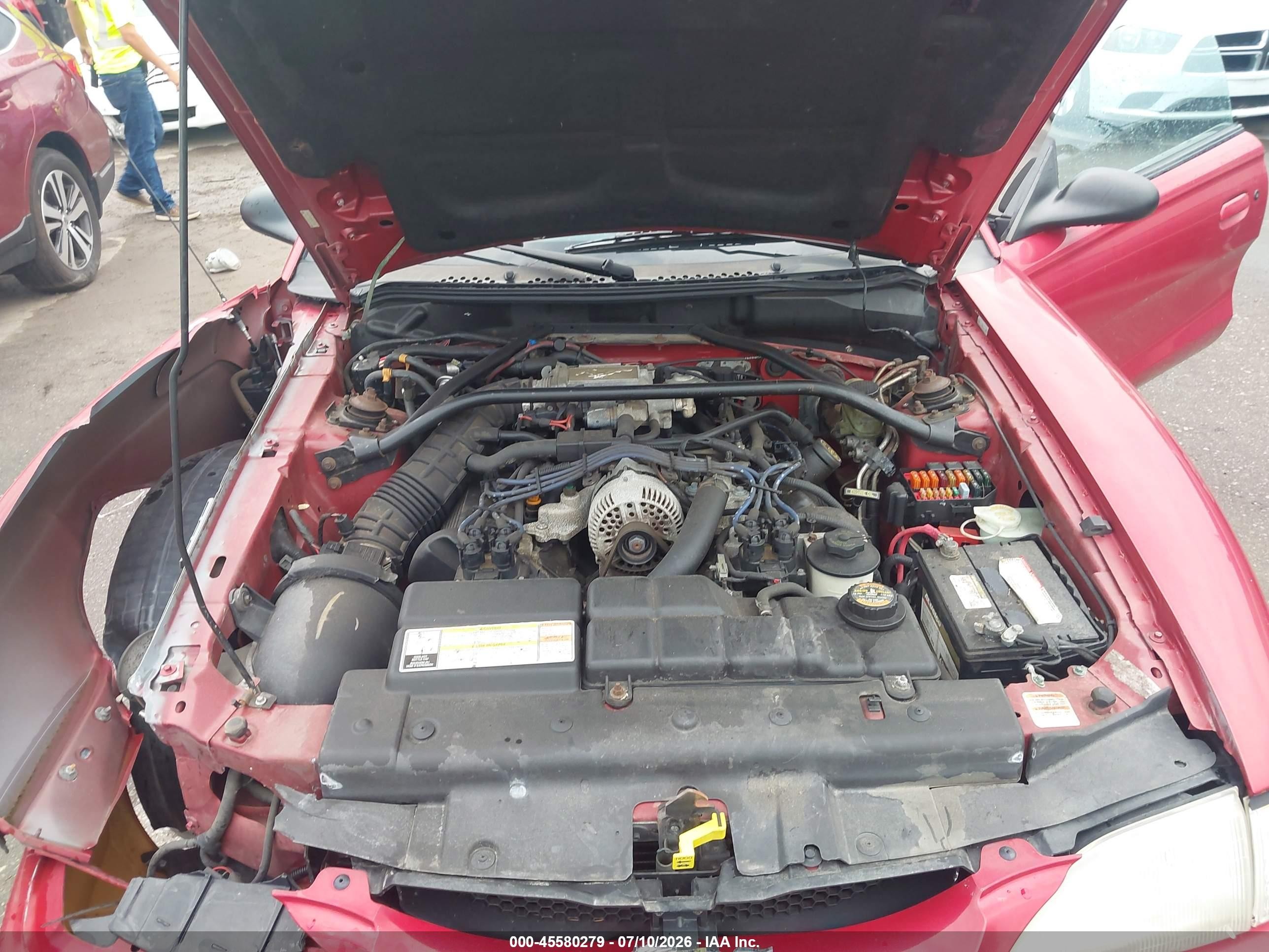 1996 Ford Mustang Gt Red vin: 1FALP45X0TF221448