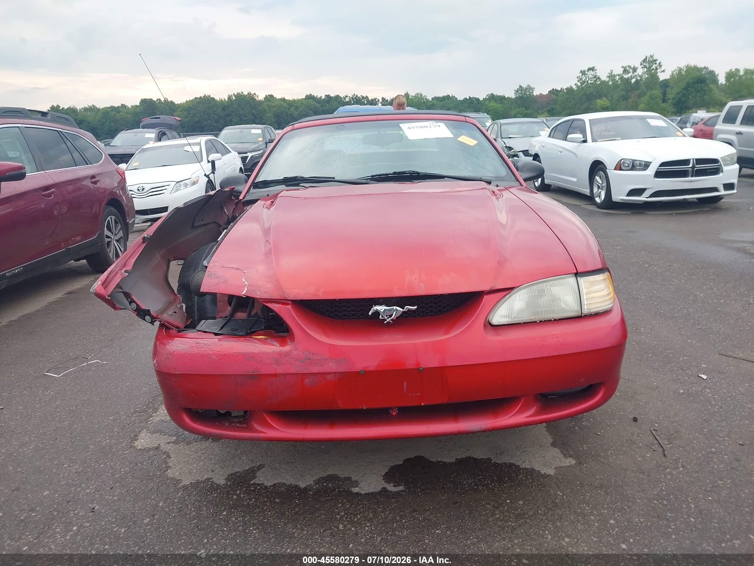 1996 Ford Mustang Gt Red vin: 1FALP45X0TF221448