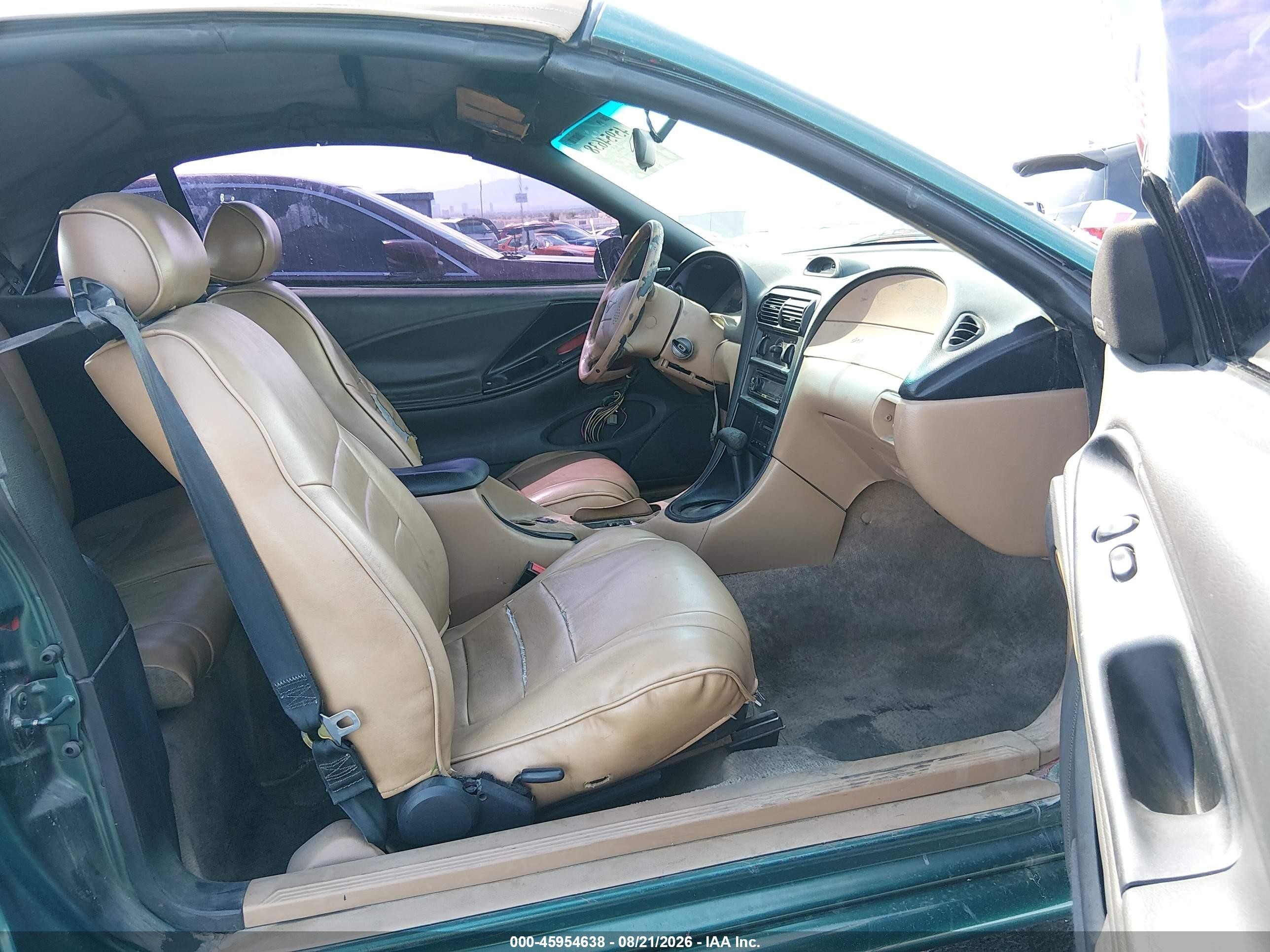 1996 Ford Mustang Gt Green vin: 1FALP45X0TF231395