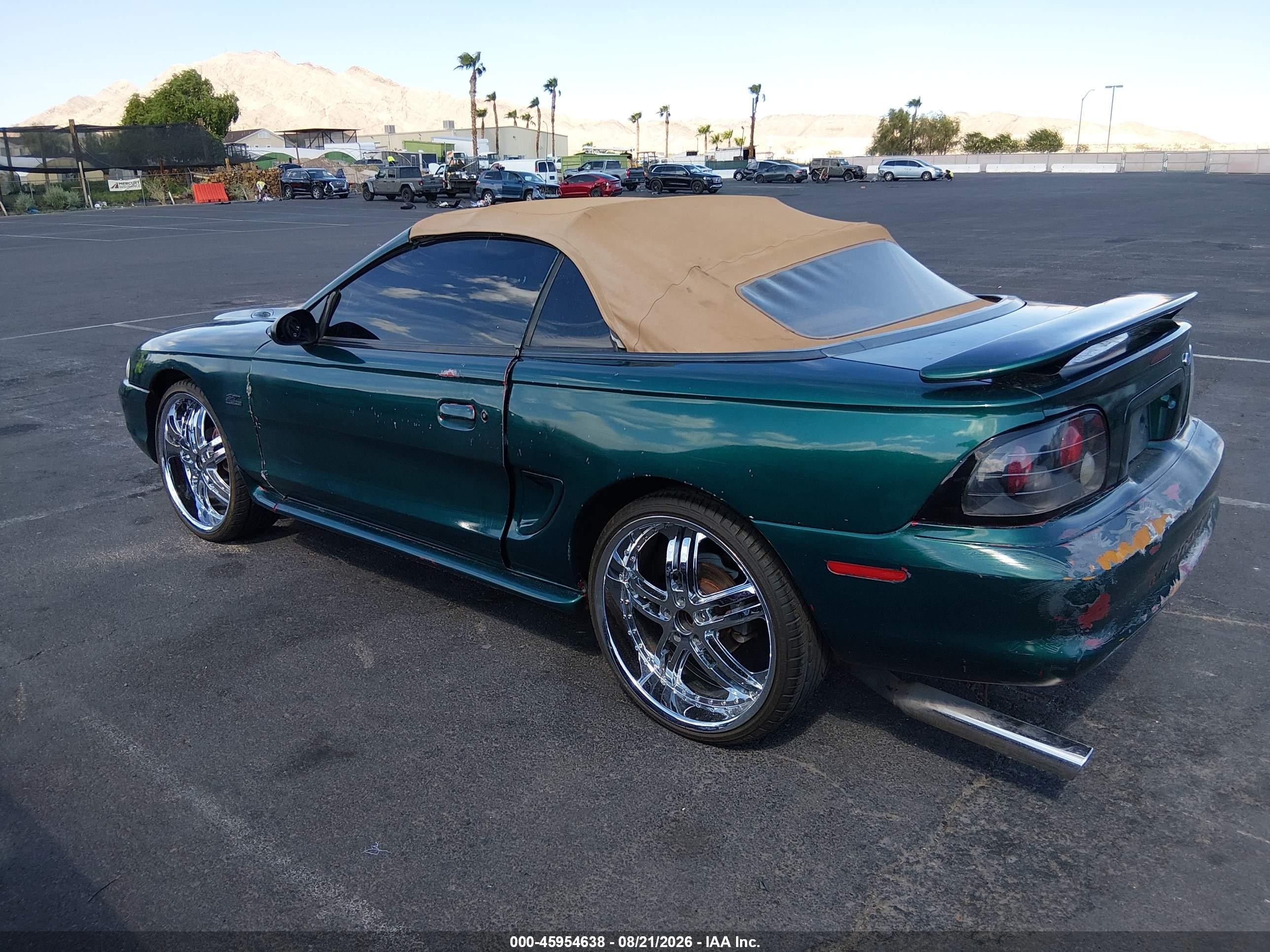 1996 Ford Mustang Gt Green vin: 1FALP45X0TF231395