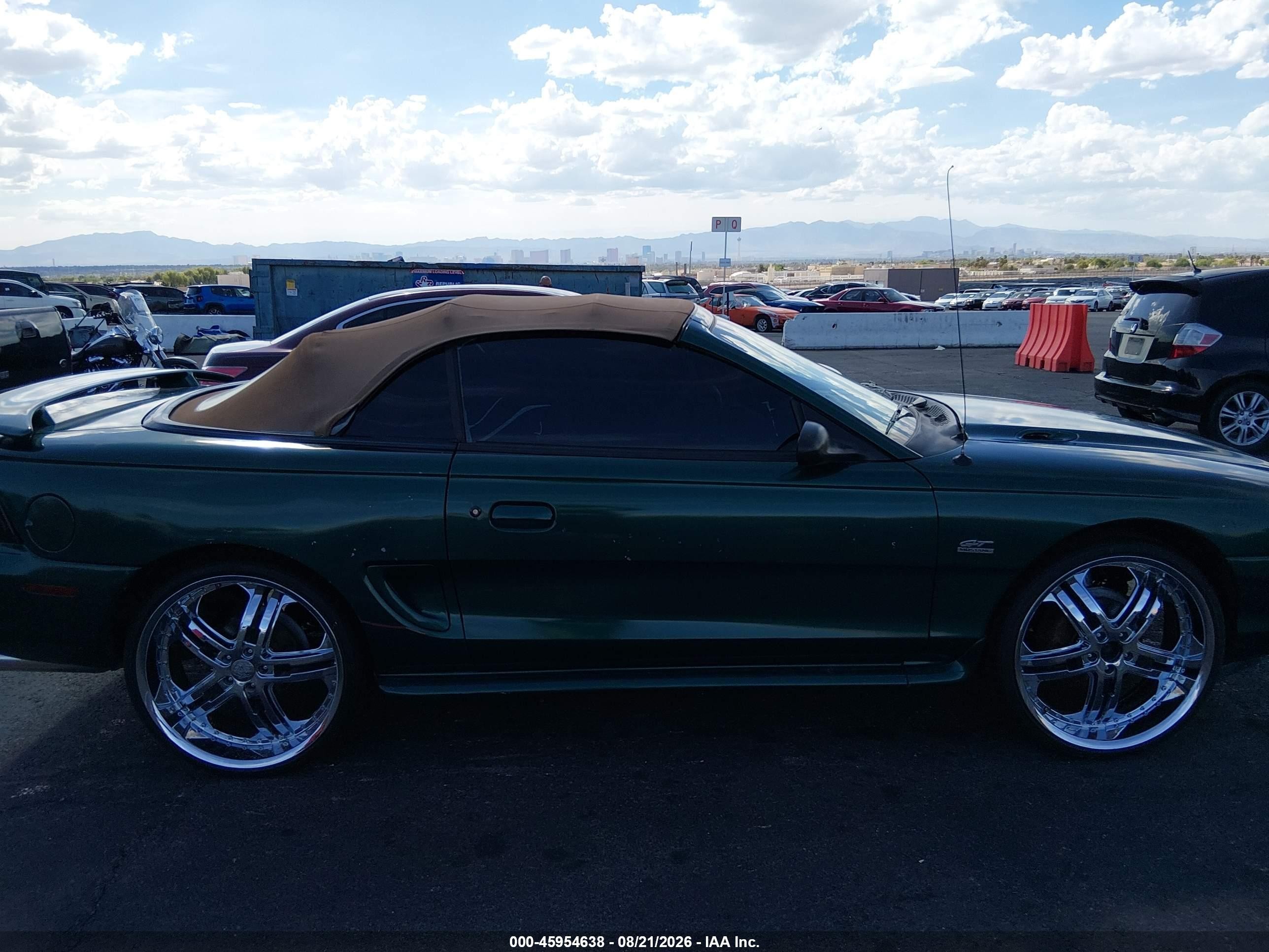 1996 Ford Mustang Gt Green vin: 1FALP45X0TF231395