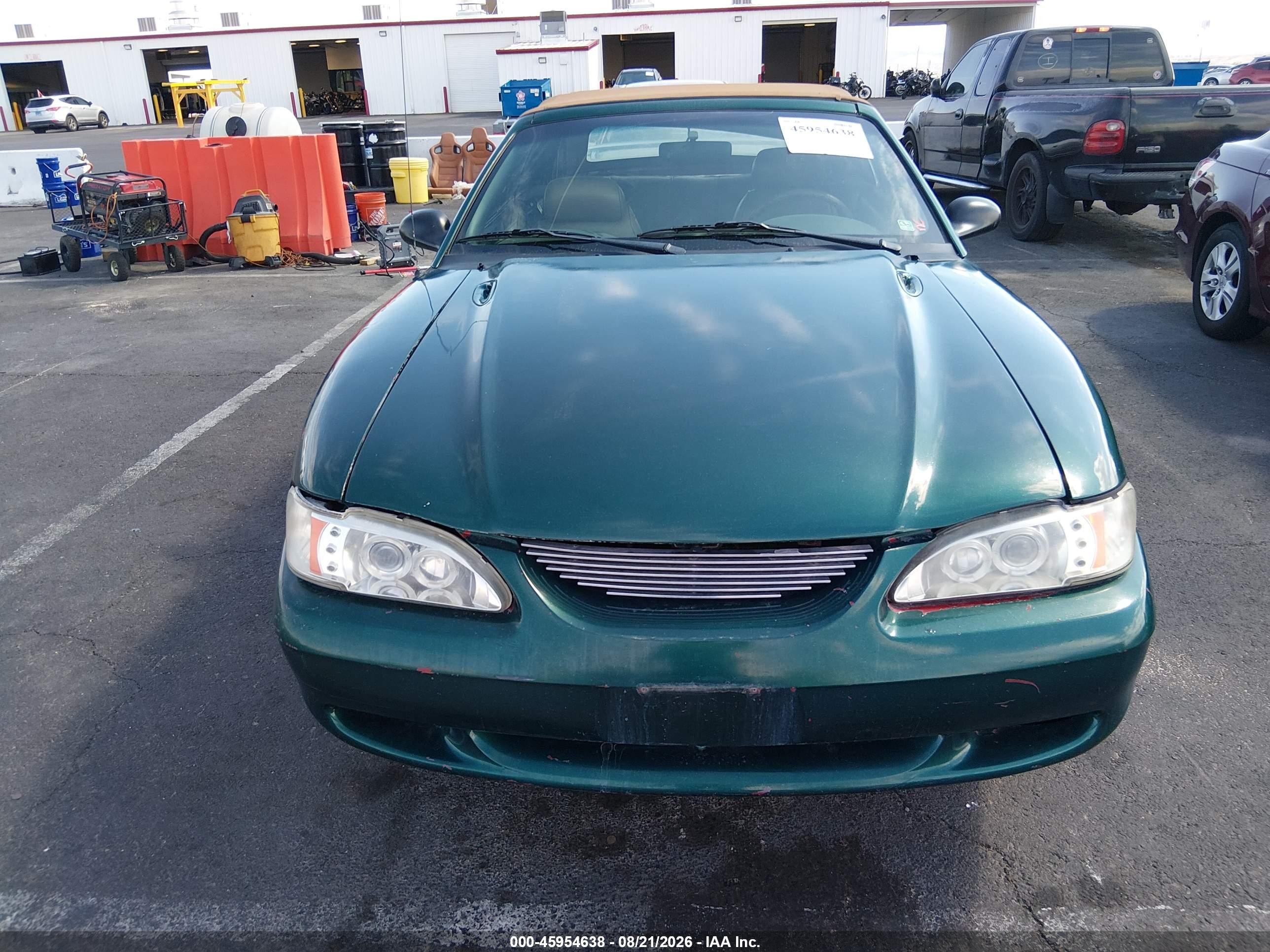1996 Ford Mustang Gt Green vin: 1FALP45X0TF231395