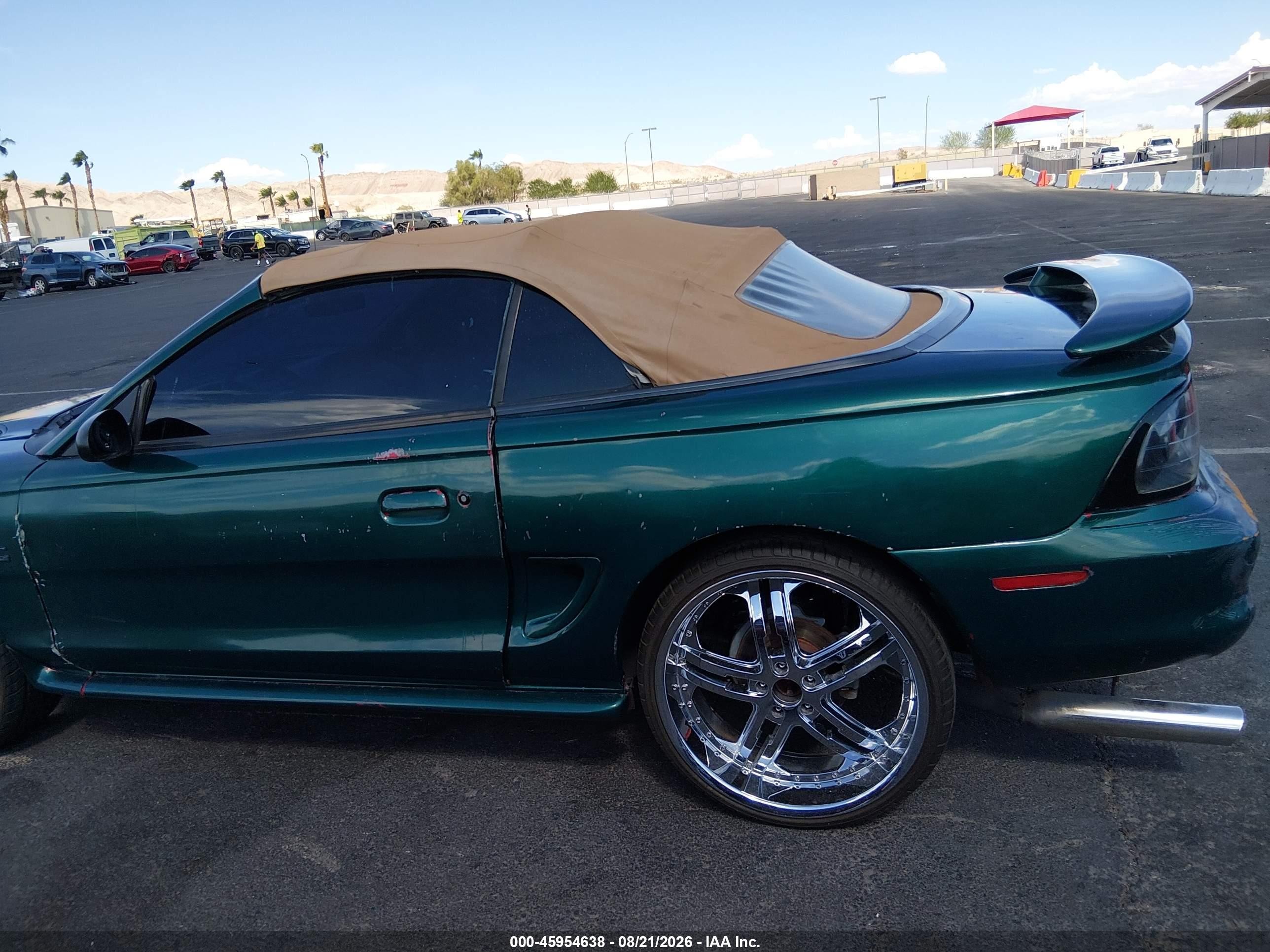 1996 Ford Mustang Gt Green vin: 1FALP45X0TF231395