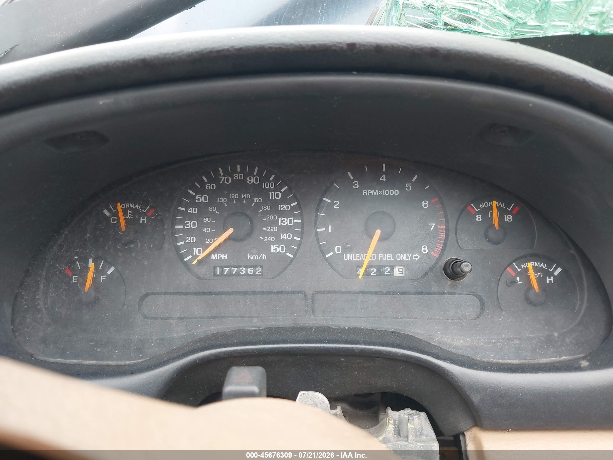 1996 Ford Mustang Gt Зеленый vin: 1FALP45X2TF218888