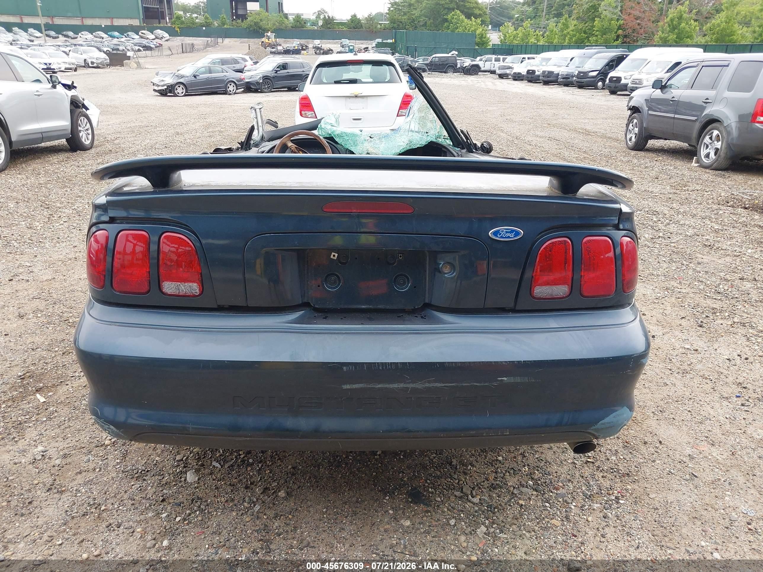 1996 Ford Mustang Gt Зеленый vin: 1FALP45X2TF218888
