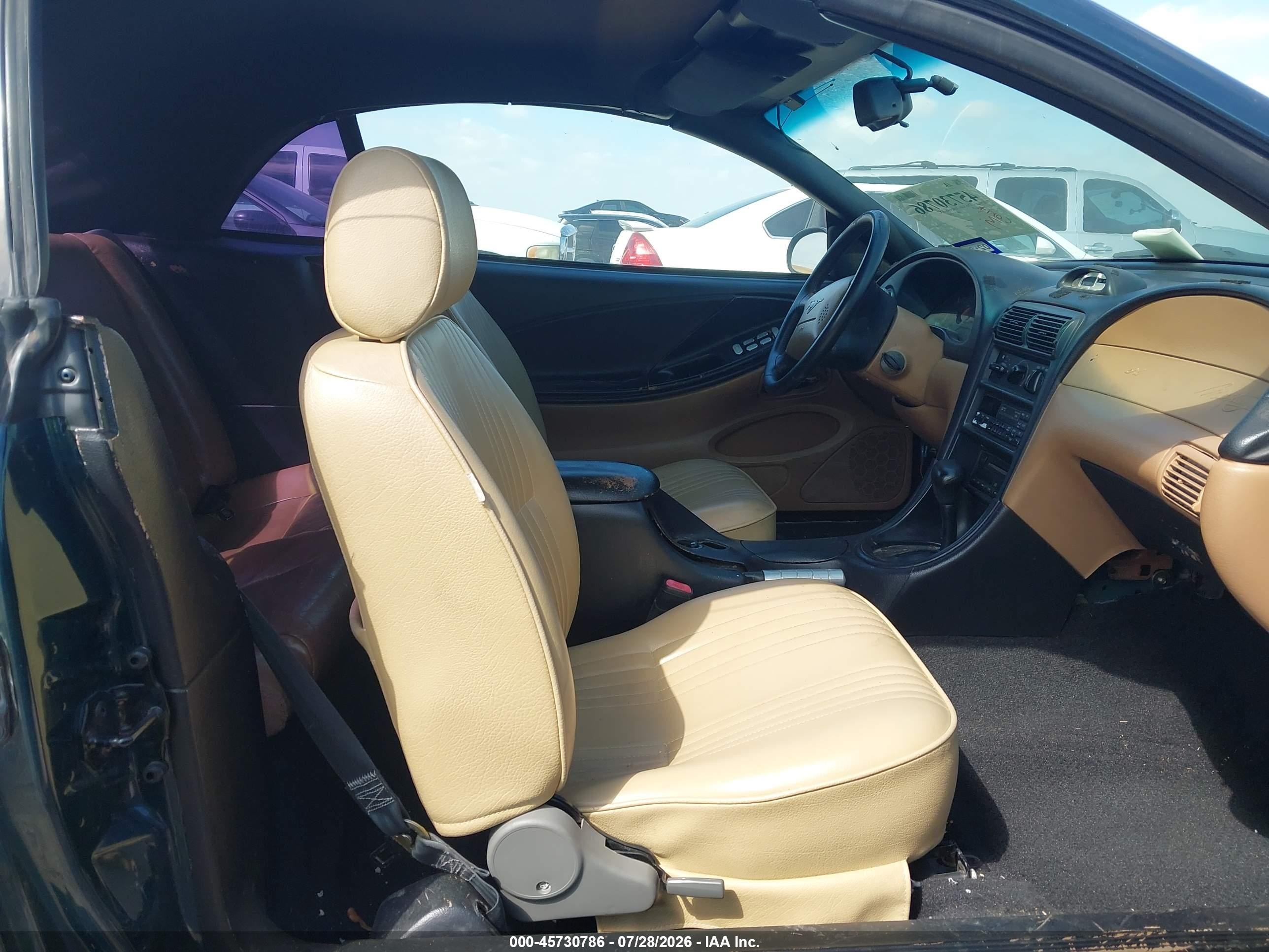 1997 Ford Mustang Gt Green vin: 1FALP45X3VF186696