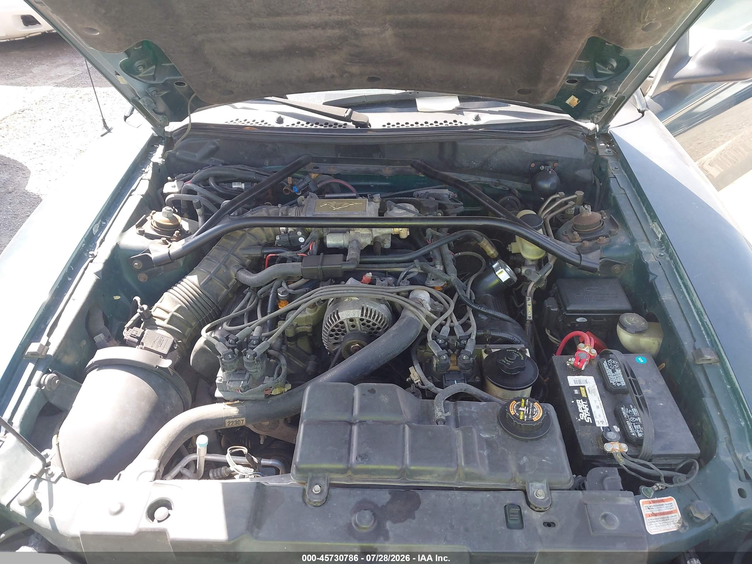 1997 Ford Mustang Gt Green vin: 1FALP45X3VF186696