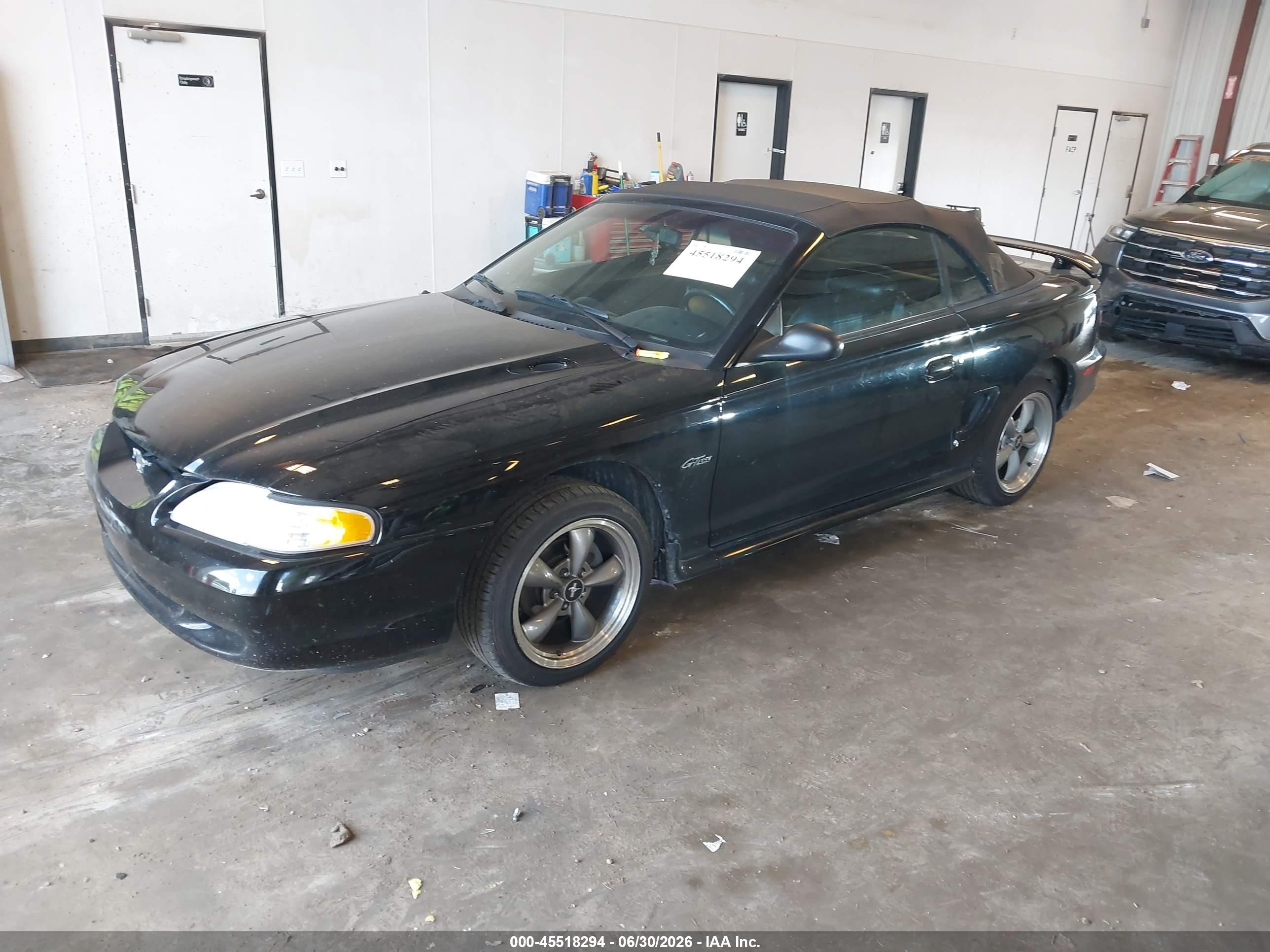 1997 Ford Mustang Gt Black vin: 1FALP45X4VF172631