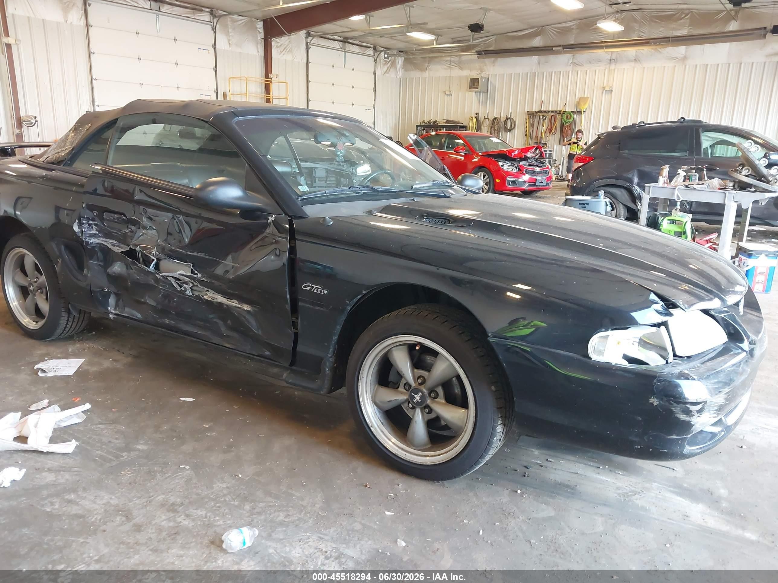 1997 Ford Mustang Gt Black vin: 1FALP45X4VF172631