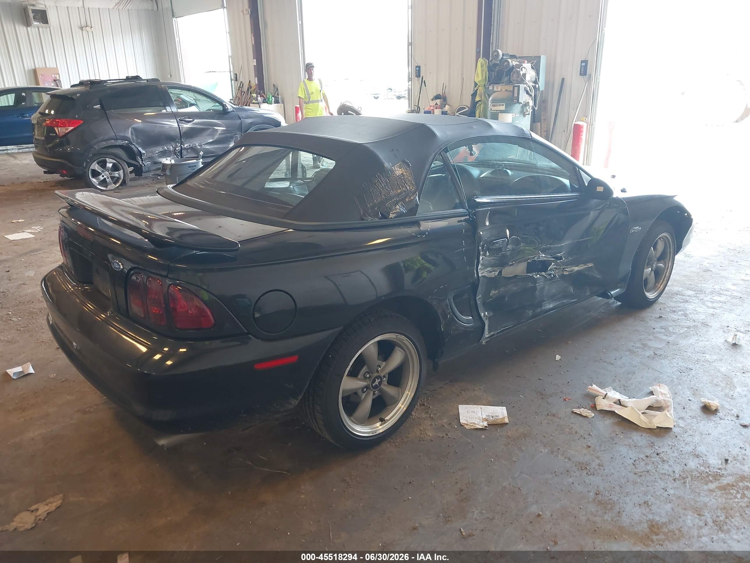 1997 Ford Mustang Gt Black vin: 1FALP45X4VF172631
