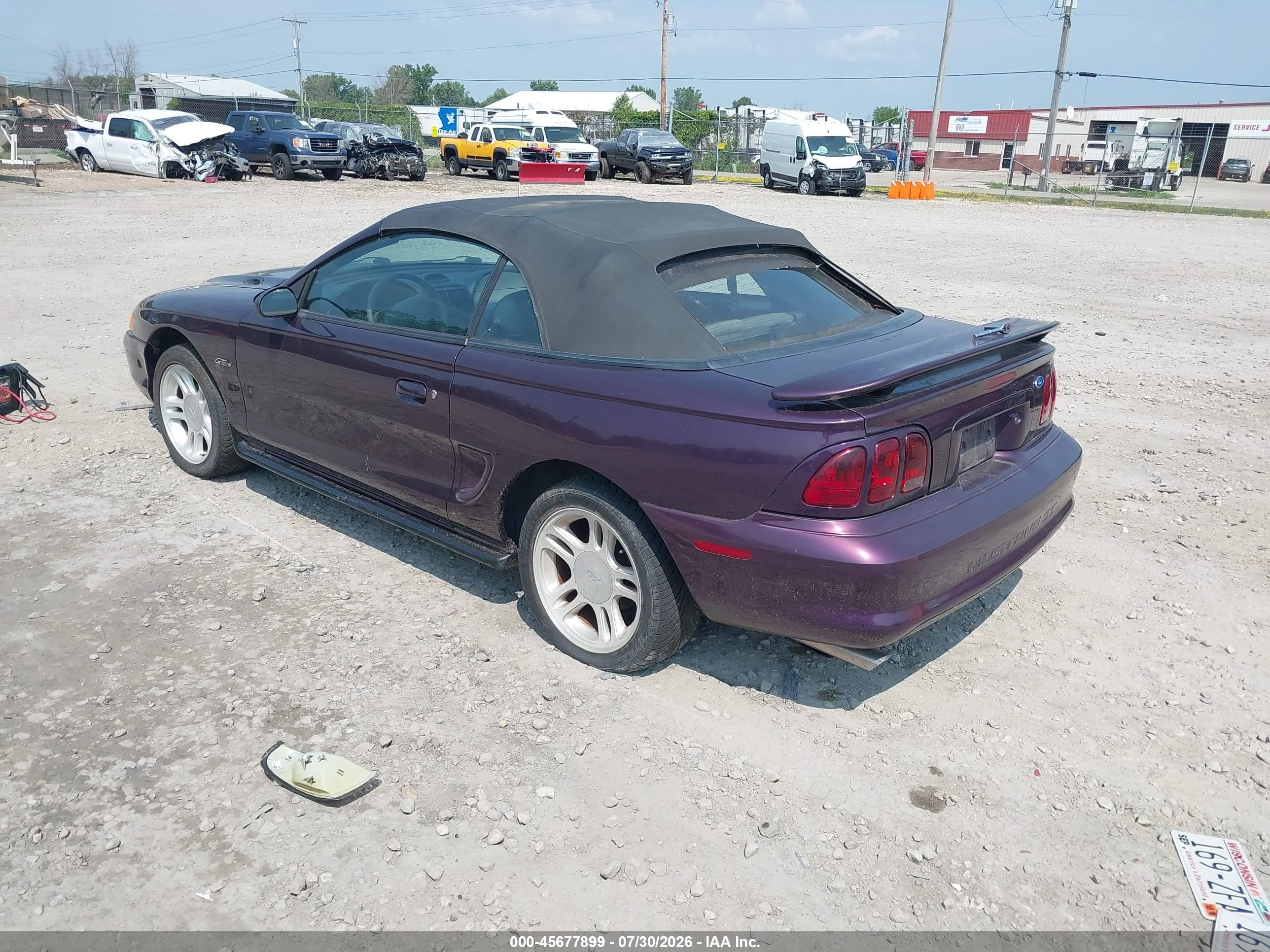 1996 Ford Mustang Gt Фиолетовый vin: 1FALP45X6TF219395