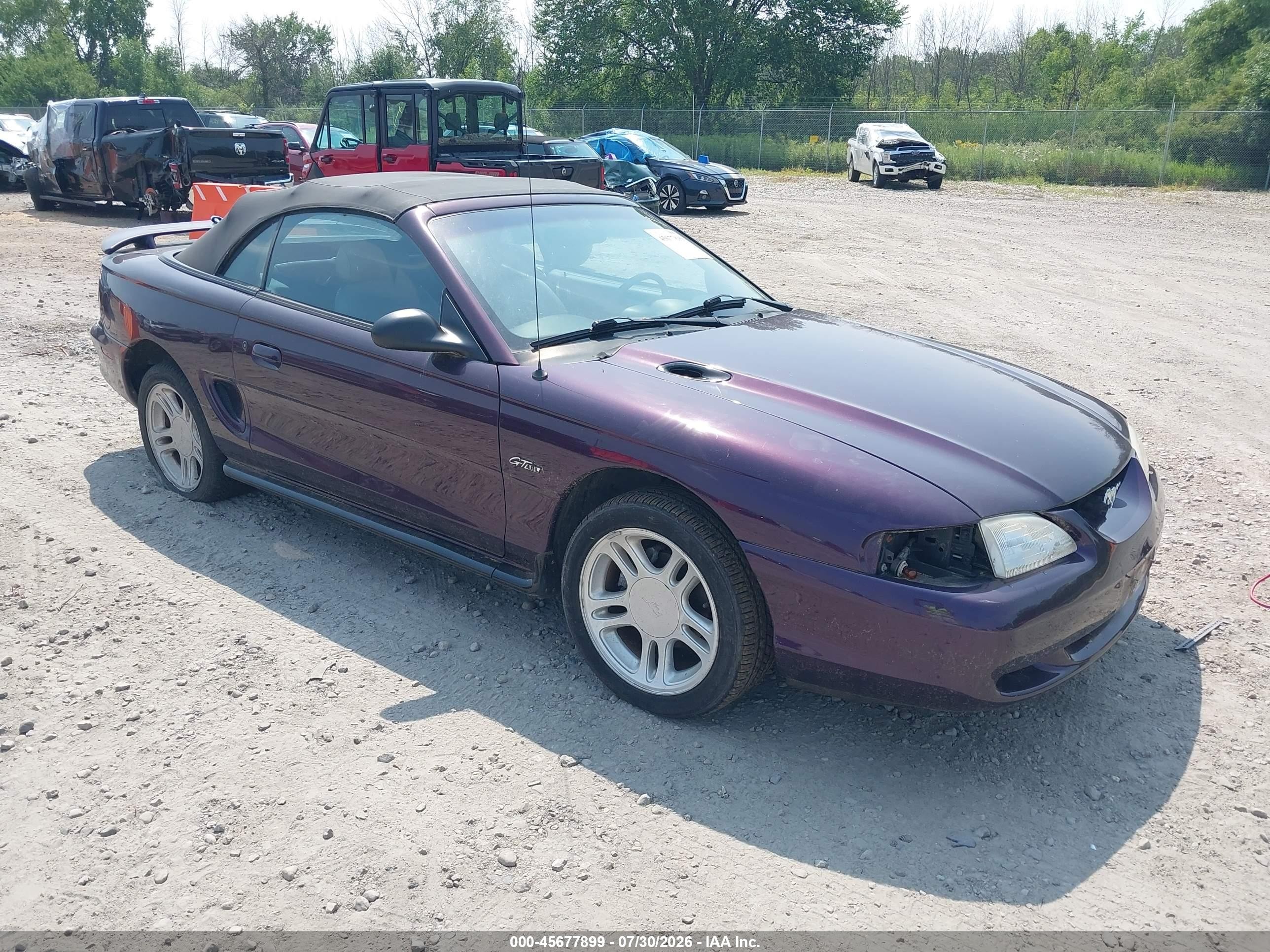 1996 Ford Mustang Gt Фиолетовый vin: 1FALP45X6TF219395