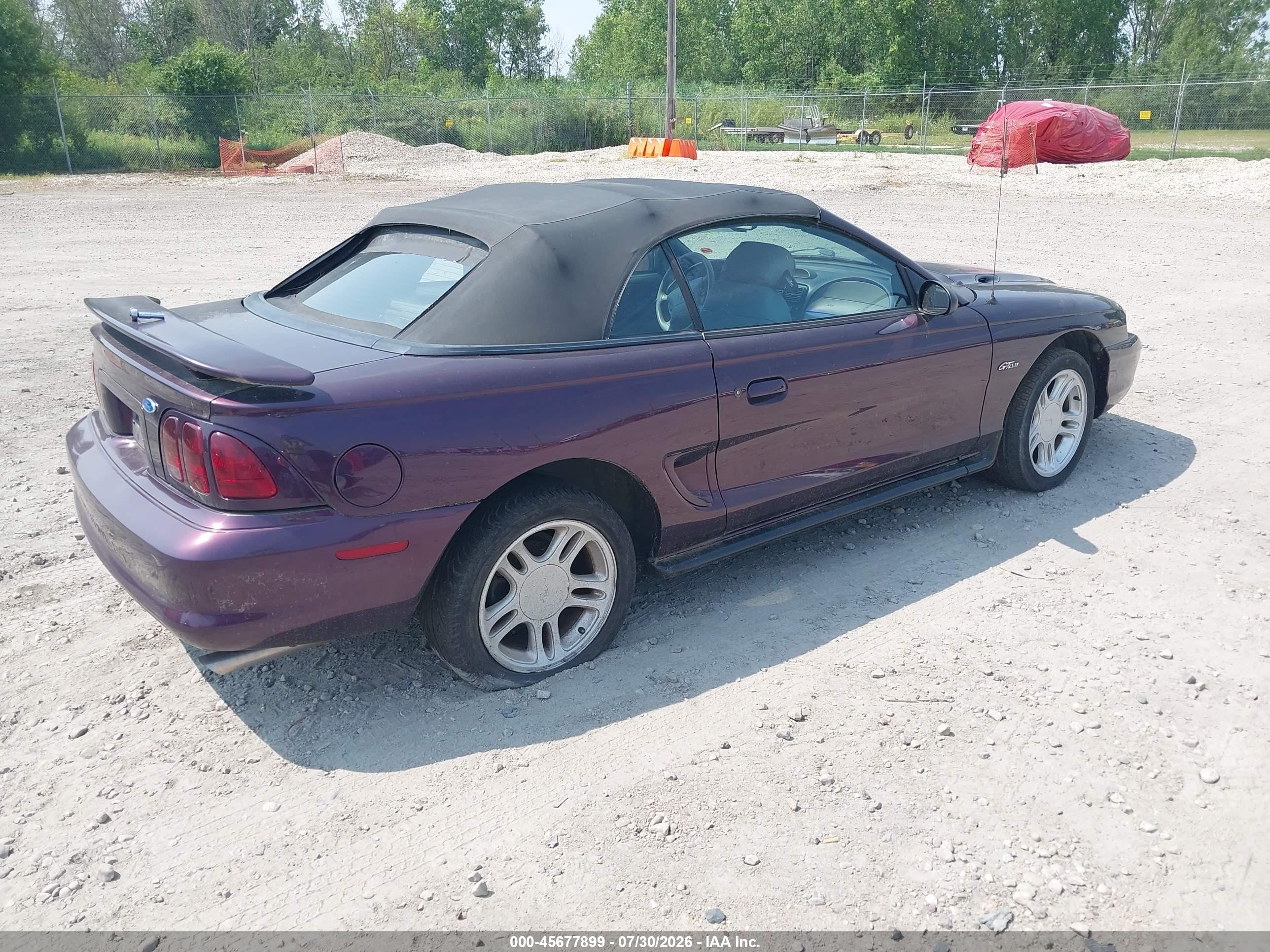 1996 Ford Mustang Gt Фиолетовый vin: 1FALP45X6TF219395