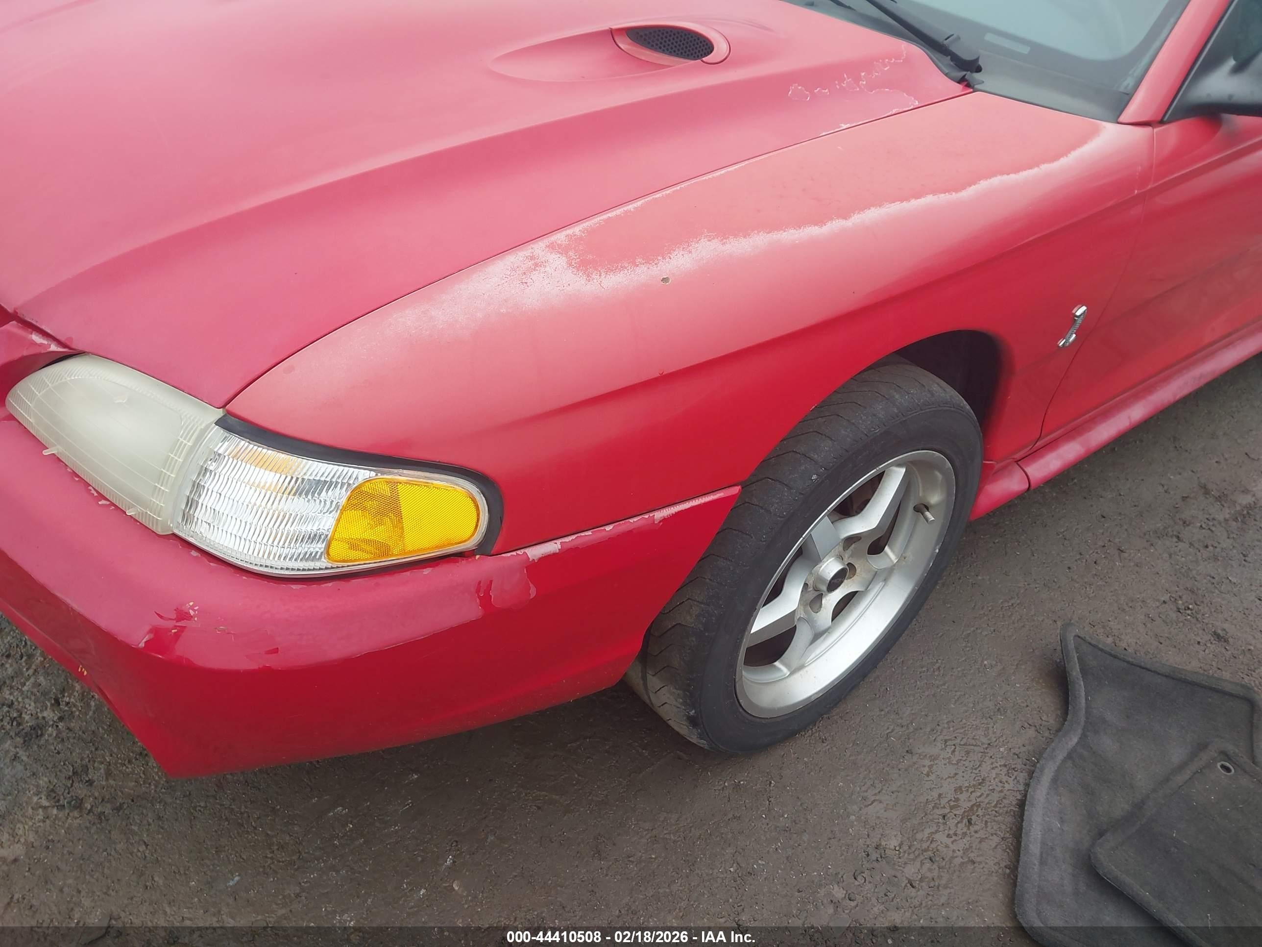 1997 Ford Mustang Cobra Red vin: 1FALP47V9VF160275
